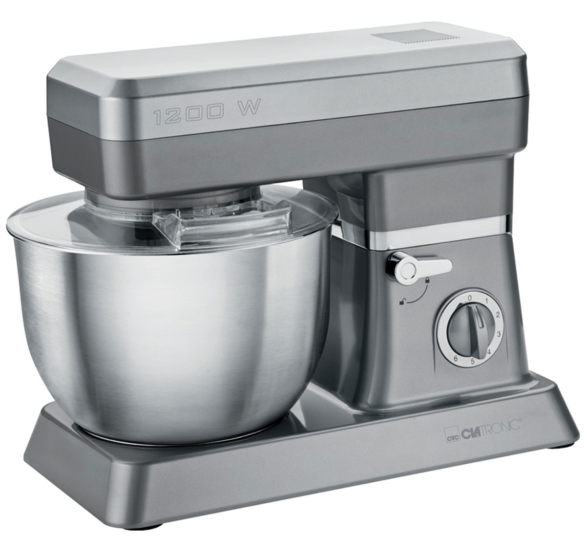 Clatronic KM 3630, Gray кухонный комбайнKM 3630 titan Clatronic KM 3630, Gray кухонный комбайнKM 3630 titanСтационарный миксер Clatronic KM 3630 станет прекрасным помощником для любой хозяйки С ним вы сможете готовить невероятно вкусные и аппетитные блюда, при этом сократив время их приготовление. Основным назначением прибора является изготовление различных видов теста и кремов. Миксер качественно и быстро перемешивает различные ингредиенты, что дает возможность избежать комочков.Clatronic KM 3630 снабжен чашей из нержавеющей стали и механической системой управления. 6 скоростей замешивания + импульсный режим обеспечат наилучший результат.Поворотный рукав на 35°Чаша из нержавеющей сталиБыстрозажимной патронЛегко разбирается для мытья и чистки