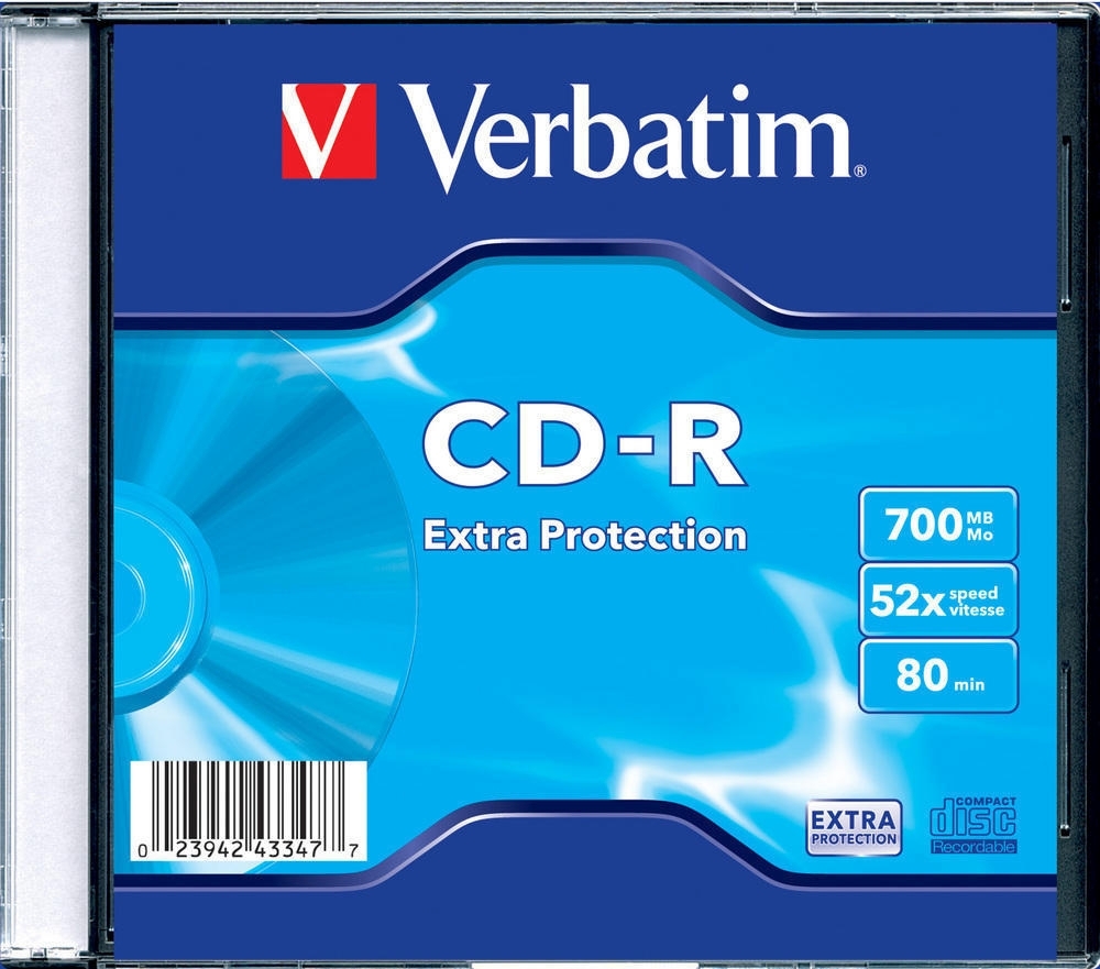 Диск CD-R Verbatim 700Mb 52x Slim case (43347)43347 Диск CD-R Verbatim 700Mb 52x Slim case (43347)43347В дисках Verbatim CD-R/RW используется технология MKM/Verbatim, обеспечивающая непревзойденное качество записи. Тесное сотрудничество отдела исследований и разработок компании Mitsubishi Chemical с производителями дисководов обеспечивает широкую совместимость дисков Verbatim, что делает их идеальными носителями для передачи компьютерных данных, домашних видеофильмов, фотографий и музыки. От европейского лидера* в производстве записываемых носителей