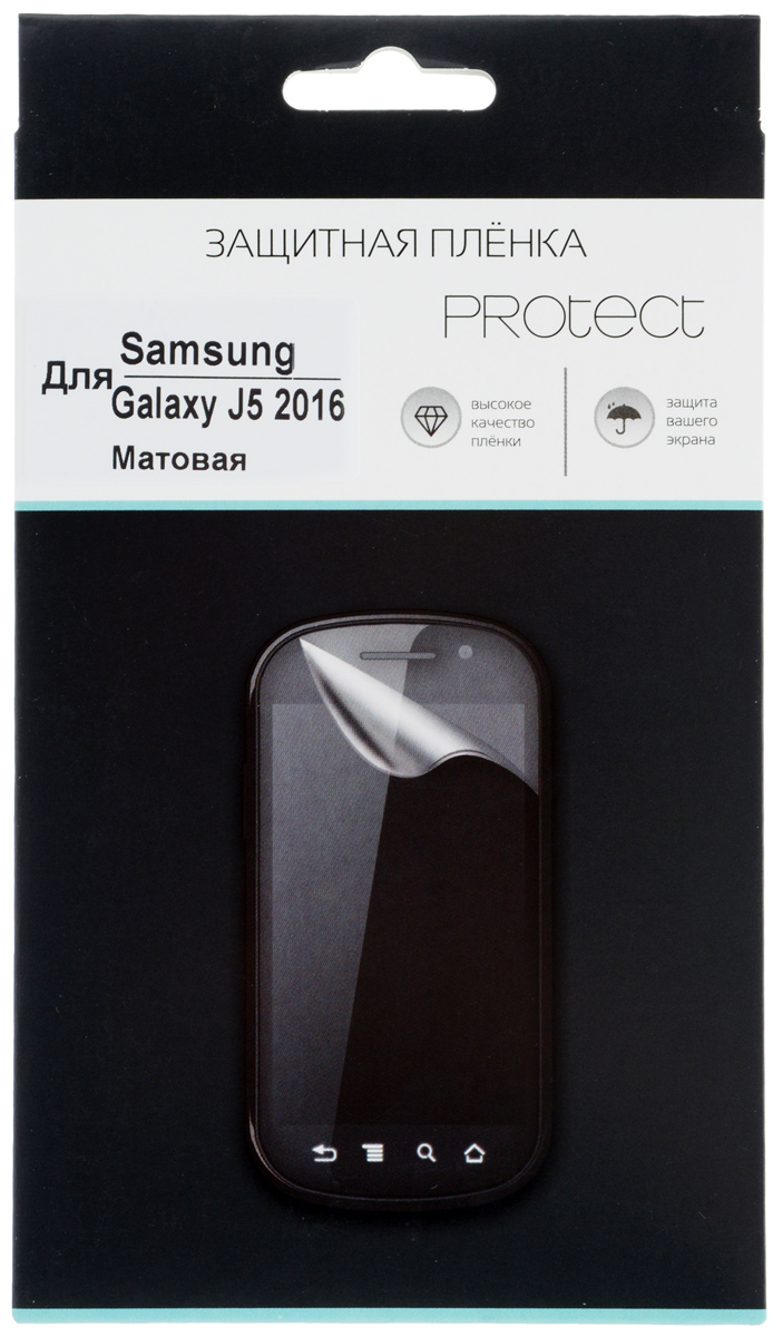 Protect защитная пленка для Samsung Galaxy J5 (2016), матовая22562 Protect защитная пленка для Samsung Galaxy J5 (2016), матовая22562Защитная пленка Protect предохранит дисплей Samsung Galaxy J5 (2016) от пыли, царапин, потертостей и сколов. Пленка обладает повышенной стойкостью к механическим воздействиям, оставаясь при этом полностью прозрачной. Она практически незаметна на экране гаджета и сохраняет все характеристики цветопередачи и чувствительности сенсора.