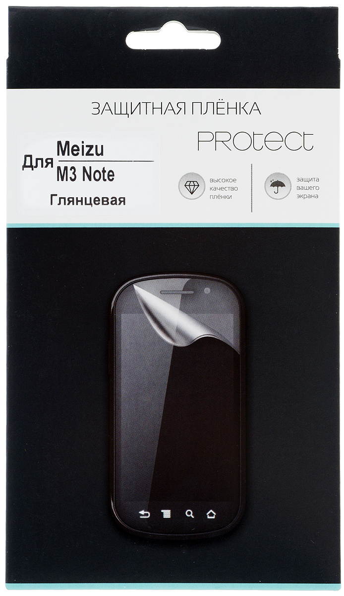 Protect защитная пленка для Meizu M3 Note, глянцевая24838 Protect защитная пленка для Meizu M3 Note, глянцевая24838Защитная пленка Protect предохранит дисплей Meizu M3 Note от пыли, царапин, потертостей и сколов. Пленка обладает повышенной стойкостью к механическим воздействиям, оставаясь при этом полностью прозрачной. Она практически незаметна на экране гаджета и сохраняет все характеристики цветопередачи и чувствительности сенсора.