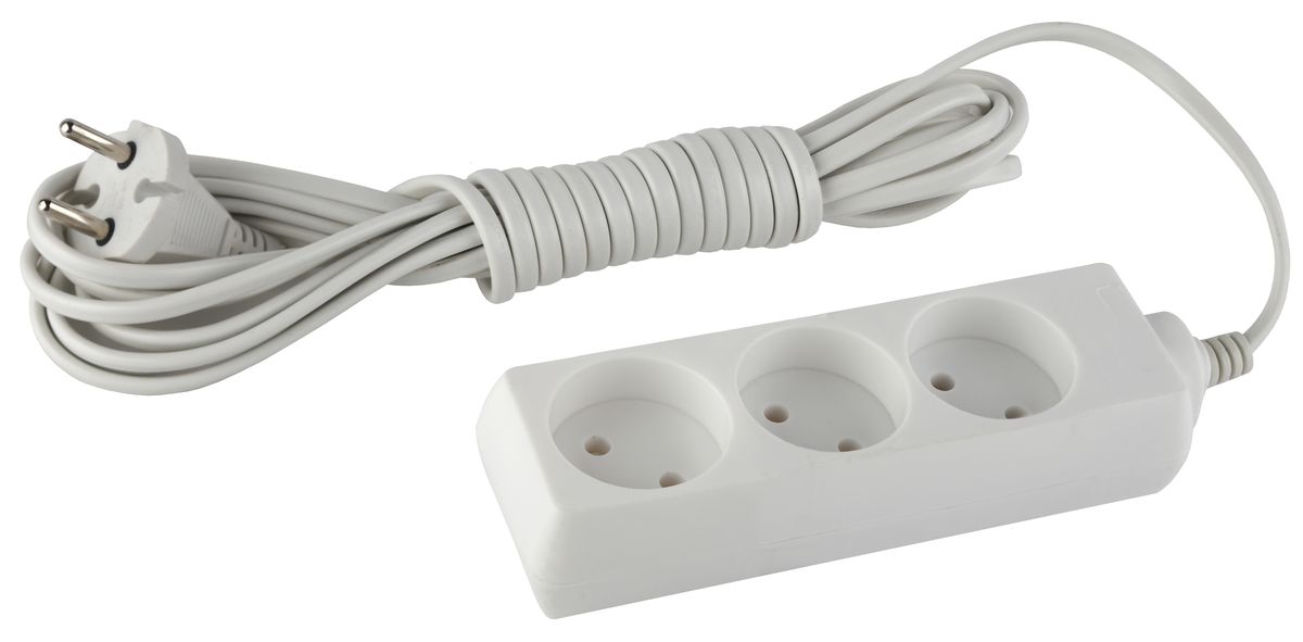 ЭРА UX-3-3m, White удлинительUX-3-3m ЭРА UX-3-3m, White удлинительUX-3-3mЭРА UX-3-3m - защитный сетевой фильтр на 3 розетки. С помощью ЭРА UX-3-3m вы застрахуете себя от таких неприятностей, как выход техники из строя, повреждение проводки в квартире и даже пожар вследствие скачка напряжения в сети. Весь удар примет на себя предохранитель сетевого фильтра. Значение максимального тока нагрузки составляет 6А. Необходимо также отметить, что силовой кабель и все контакты розетки выполнены из меди, что предотвращает окисление, нагревание и обеспечивает более устойчивую проводимость, чем алюминий.