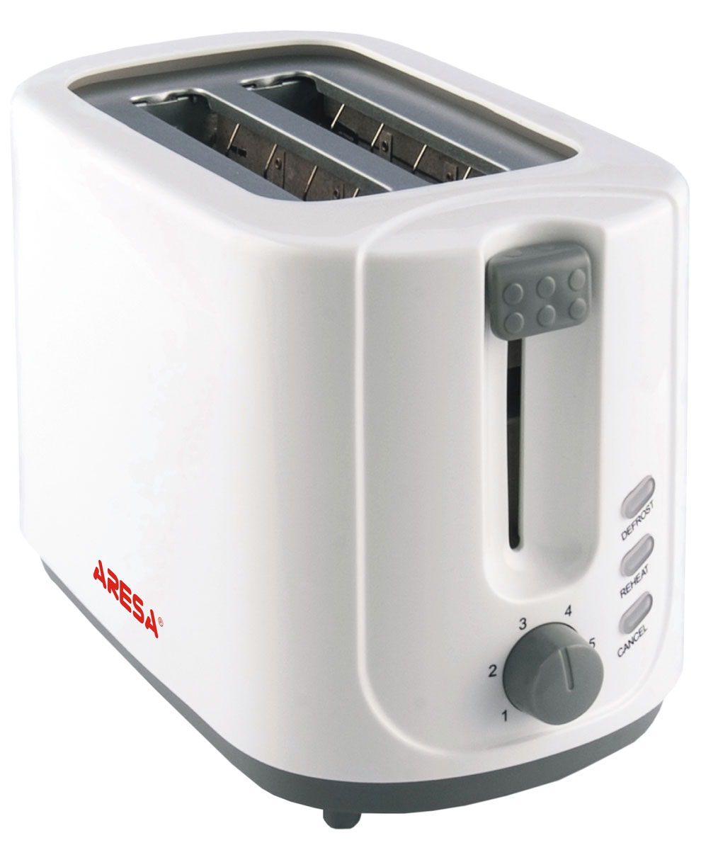 Aresa AR-3001 тостерAR-3001 Aresa AR-3001 тостерAR-3001Тостер Aresa AR-3001 имеет надежный и прочный корпус из термостойкого пластика. Вы можете регулировать степень поджаривания хлеба (доступно 6 режимов) по вашему вкусу. Прибор также имеет функцию отмены/подогрева/разморозки с LED индикацией. Съемный поддон для крошек и отсек для хранения шнура обеспечит комфортное и безопасное использование прибора.