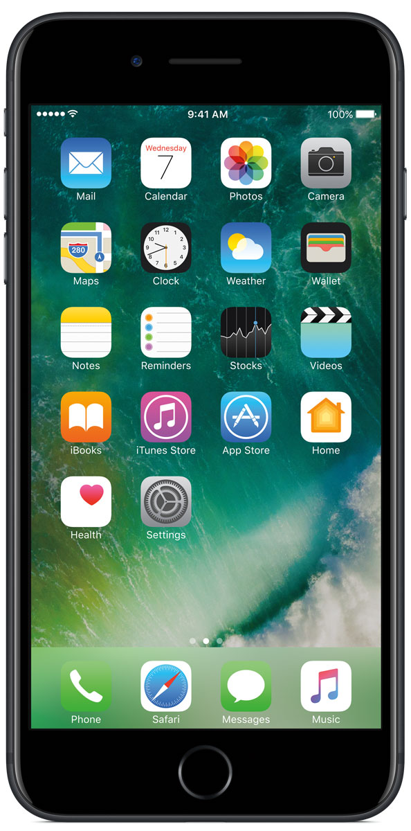 Apple iPhone 7 Plus 32GB, BlackMNQM2RU/A Apple iPhone 7 Plus 32GB, BlackMNQM2RU/AiPhone 7 Plus оснащен великолепными камерами, которые позволяют делать невероятные снимки. Этот телефон обладает высокой производительностью и самым долговечным аккумулятором среди всех моделей iPhone, великолепными стереодинамиками, системой широкой цветопередачи от камеры на экран. Для iPhone 7 доступны два новых великолепных цвета корпуса, а также обеспечивается защита от воды и пыли. В iPhone 7 Plus встроена самая популярная в мире камера. Благодаря совершенно новым функциям она стала ещё лучше. 12-мегапиксельная камера в iPhone 7 оснащена системой оптической стабилизации изображения, обладает высокой светосилой f/1.8 и 6-элементным объективом для съёмки ярких фотографий и видео с высоким разрешением. Расширенный цветовой диапазон позволяет фиксировать яркие цвета во всех деталях. Позже в этом году обе 12-мегапиксельные камеры в iPhone 7 Plus станут поддерживать новый эффект глубины резкости при съёмке фотографий: сложная технология с системой машинного обучения будет отделять фон от переднего плана. Это позволит снимать великолепные портреты, которые прежде были доступны только пользователям зеркальных фотокамер.Другие усовершенствования камеры Новый процессор обработки сигнала изображения, созданный Apple, выполняет более 100 миллиардов операций на одной фотографии всего за 25 миллисекунд. Это обеспечивает невероятное качество снимков и видео. Новая 7-мегапиксельная камера FaceTime HD обладает более широкой цветопередачей, передовой технологией пикселей и системой автоматической стабилизации изображения для съёмки отличных селфи. Новая вспышка True Tone Quad-LED на 50% ярче, чем в iPhone 6s. Она оснащена передовой матрицей, которая распознаёт и сглаживает блики на видеозаписях и фотографиях.Работает дольше и эффективнее Работу всех этих инноваций обеспечивает новый процессор A10 Fusion, специально созданный Apple. Новая архитектура делает его самым мощным процессором в истории смартфонов. При этом он обеспечивает более долгую работу без подзарядки, чем у любой другой модели iPhone. Процессор A10 Fusion выполнен по 4-ядерной технологии: в нём объединены два высокомощных ядра, работающих почти вдвое быстрее, чем iPhone 6, и два высокоэффективных ядра, которые способны потреблять в 5 раз меньше энергии, чем высокомощные ядра. Скорость обработки графики также возросла: теперь она почти втрое выше, чем у iPhone 6. При этом на обработку графики расходуется вдвое меньше энергии. Это открывает совершенно новые возможности для игр и профессиональных приложений. iPhone 7 Plus поддерживает до 25 диапазонов LTE и обеспечивает лучший всемирный роуминг. Технология LTE Advanced позволяет передавать данные со скоростью до 450 Мбит/с — в 3 раза быстрее, чем в iPhone 6.Великолепная система стереодинамиков Новые стереодинамики воспроизводят великолепный объёмный звук: вдвое более мощный, чем на iPhone 6s, с расширенным динамическим диапазоном и с микрофоном более высокого качества. В комплект поставки новых iPhone входят невероятно качественные наушники EarPods с разъёмом Lightning, а также адаптер для подключения наушников с разъёмом 3,5 мм, позволяющий пользоваться старыми наушниками и аксессуарами.Всплеск новых идей Корпусы iPhone 7 Plus доступны в великолепных цветах: серебристом, золотом и в цвете «розовое золото», а также в двух совершенно новых оттенках чёрного: с великолепным матовым анодированием и с уникальной глянцевой поверхностью глубокого цвета «чёрный оникс». Для создания нового цвета «чёрный оникс» применяется передовой процесс девятикратного анодирования и полировки. В результате получается равномерная глянцевая поверхность. Полностью обновлённый корпус обеспечивает водостойкость iPhone и защищает его от пролитых жидкостей, брызг и пыли. Новый iPhone оснащён самым ярким и красочным дисплеем Retina HD, когда-либо применявшимся в iPhone. Теперь у него ещё более широкая цветовая палитра кинематографического стандарта, более насыщенные цвета и лучшая система цветопередачи среди всех смартфонов. Новая кнопка «Домой» в iPhone 7 Plus отличается поразительной скоростью реакции и чувствительностью к нажатию. Совместно с новым механизмом Taptic Engine она обеспечивает ещё более точный и персональный тактильный отклик.В iOS 10 внесены наиболее серьезные обновления в истории iOS iPhone 7 работает под управлением iOS 10 — наиболее серьезного обновления мобильной операционной системы iOS. iOS 10 содержит масштабные обновления Сообщений, что позволяет реализовать ещё более выразительные и динамичные возможности общения с друзьями и близкими, новые функции Siri с широкой поддержкой приложений, новые способы управлять приложениями и ещё более широкую поддержку 3D Touch, великолепные обновлённые Карты, Фото, Apple Music и News, а также приложение «Дом» — простой и безопасный способ управлять домашними устройствами из единого центра. Кроме того, iOS 10 открывает невероятные возможности для разработчиков благодаря API для Siri, Карт, Телефона и Сообщений. Теперь у пользователей будет ещё больше функций в любимых приложениях.Телефон сертифицирован EAC и имеет русифицированный интерфейс меню, а также «Руководство пользователя».