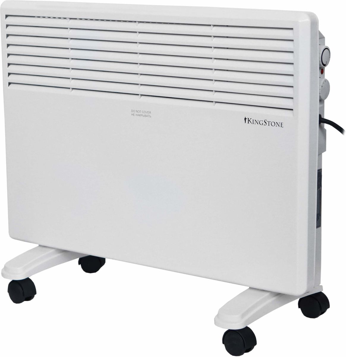 КingStone KH-1500 конвектор электрическийКingStone KH-1500 КingStone KH-1500 конвектор электрическийКingStone KH-1500Электрический конвектор КingStone KH-1500 - это современный, надежный, мобильный и экономичный обогреватель. Работа конвектора КingStone KH-1500 основана на принципе естественной конвекции: холодный воздух поступает внутрь обогревателя через отверстие в нижней части и, проходя через нагревательный элемент, уже нагретый воздух выходит через жалюзи, расположенные на передней панели обогревателя.Современный внешний вид позволяет гармонично вписать конвектор в любой интерьер.br>С влагостойким исполнением корпуса прибора IPX4 прибор можно использовать в помещениях с повышенной влажностью и обилием брызгУдобная в эксплуатации, интуитивно понятная панель управления облегчает использование прибора
