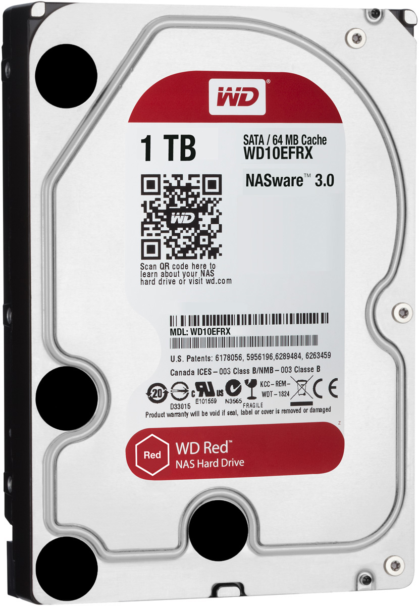 WD Red 1TB внутренний жесткий диск (WD10EFRX)WD10EFRX WD Red 1TB внутренний жесткий диск (WD10EFRX)WD10EFRXЧтобы быстро и удобно транслировать медиафайлы, создавать резервные копии данных, хранящихся на ПК, обмениваться файлами и работать с цифровыми материалами, установите в сетевом устройстве хранения накопители WD Red. Удобная интеграция, надежная защита данных и оптимальное быстродействие для систем NAS с высокими требованиями.Транслируйте цифровые материалы, выполняйте их резервное копирование, систематизируйте их и отправляйте на телевизор, ПК и другие устройства. Технология NASware повышает совместимость ваших накопителей с системами NAS, обеспечивая тем более высокое качество воспроизведения цифровых материалов на устройствах.В основе процветания любого бизнеса лежат производительность и эффективность. И именно этими двумя принципами WD руководствовались, разрабатывая накопители Red. Благодаря накопителю WD Red в системах NAS вы сможете предоставлять общий доступ к файлам и выполнять их резервное копирование с той же скоростью, с какой работает ваша компания.Доступная для загрузки бесплатная программа Acronis True Image WD Edition позволяет клонировать диски, а также создавать резервные копии операционной системы, приложений, настроек и всех данных.
