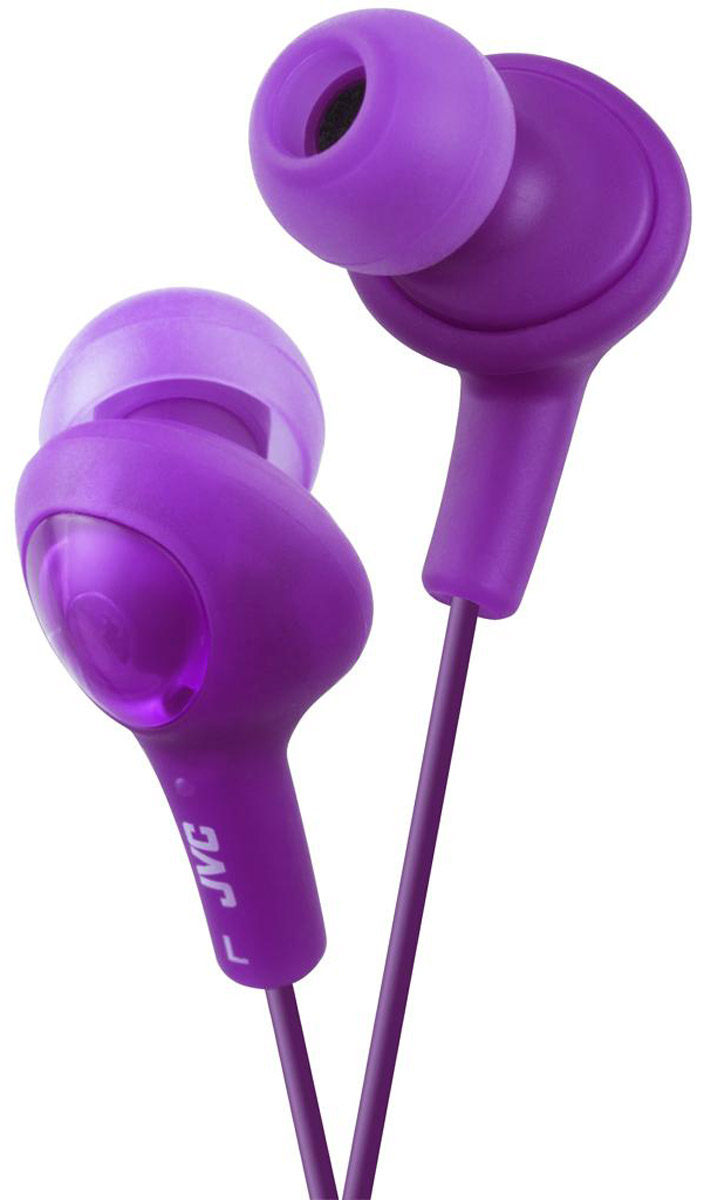 JVC Gumy Plus HA-FX5-V, Purple наушникиHA-FX5-V JVC Gumy Plus HA-FX5-V, Purple наушникиHA-FX5-VНаушники JVC Gumy Plus HA-FX5-V из мягкой резины обеспечивают комфортное и удобное прилегание. Благодаря неодимовому магниту, используемому в 11 мм драйверах, вы получаете качественное звучание и отличные басы. Наушники имеют кабель длиной 1 м с позолоченным штекером.