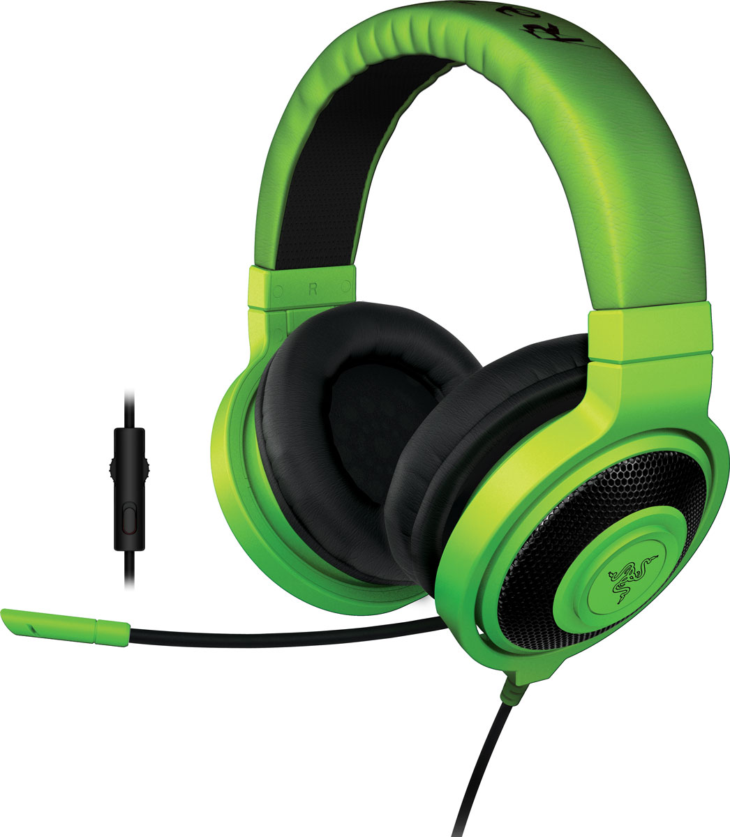 Razer Kraken Pro 2015, Green игровые наушникиRZ04-01380200-R3M1 Razer Kraken Pro 2015, Green игровые наушникиRZ04-01380200-R3M1Идеальное сочетание веса, практичности и качества, Razer Kraken Pro 2015 без сомнений является самой удобной игровой гарнитурой.Помимо высокого удобства носки, Razer Kraken Pro 2015 обладает полностью выдвижным микрофоном, встроенным колесиком регулировки громкости и кнопкой отключения микрофона, что максимально облегчает ее использование. Благодаря высококачественным динамикам большого размера эта полноразмерная гарнитура обеспечивает захватывающий игровой звук в течение многих часов. Разделительный кабель для комбинированного разъема на 3,5 мм обеспечивает поддержку микрофона на мобильных устройствах, а также возможность полноценного подключения к вашим игровым устройствам. Поэтому где бы вы не находились, вам никогда не придется менять гарнитуры.Игровая гарнитура Razer Kraken Pro, как и Razer Electra, была протестирована профессиональными геймерами и спортсменами, чтобы мы могли подобрать оптимальный вес для долгих игровых сессий и максимально комфортного использования ее в дороге.Гарнитура Razer Kraken Pro оснащена встроенным пультом управления, с которым вы сможете регулировать уровень громкости и отключать микрофон без необходимости использования внешних приложений. Полностью выдвижной микрофон выдвигается из левой чашки наушников в любой момент, и его гибкая конструкция позволяет вам свободно регулировать его положение, когда это необходимо. Он всегда под рукой и когда вы отдаете стратегические приказы в игре, и когда вы звоните друзьям.Гарнитура Razer Kraken Pro снабжена большими 40 мм динамиками с неодимовыми магнитами, для кристально чистого звучание музыки в высоких и средних диапазонах частот с сочными глубокими басами. Закрытая конструкция наушников создает идеальную звукоизоляцию и позволяют полностью сосредоточиться на игре или разговоре, не отвлекаясь на посторонние звуки.Микрофон:Гибкий, выдвижной, полностью убирается в чашку наушниковЧастотные характеристики: 100-10000 ГцСоотношение сигнал/шум: 52 дБЧувствительность: -40 дБНаправленность: однонаправленный