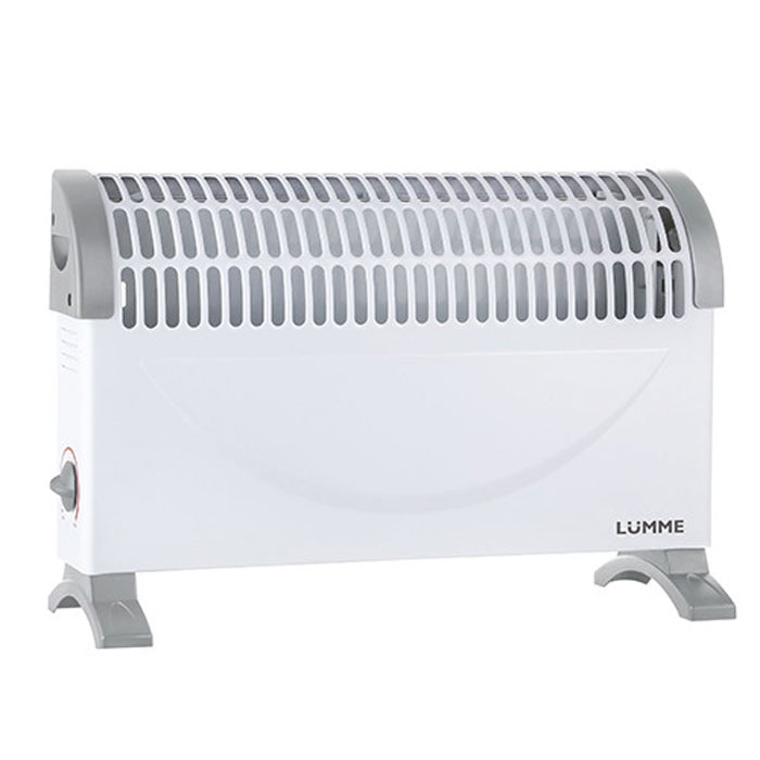 Lumme LU-604, White Grey конвекционный обогревательLU-604 Lumme LU-604, White Grey конвекционный обогревательLU-604Lumme LU-604 - электрический конвекционный обогреватель (конвектор) с регулируемым термостатом подходит для обогрева любых бытовых помещений.Прибор полностью безопасен в использовании, так как оснащен системой защиты от перегрева и во время своей работы не сжигает кислород в воздухе.Конвектор не занимает много места и при этом позволяет легко установить оптимальный микроклимат в любом помещении.
