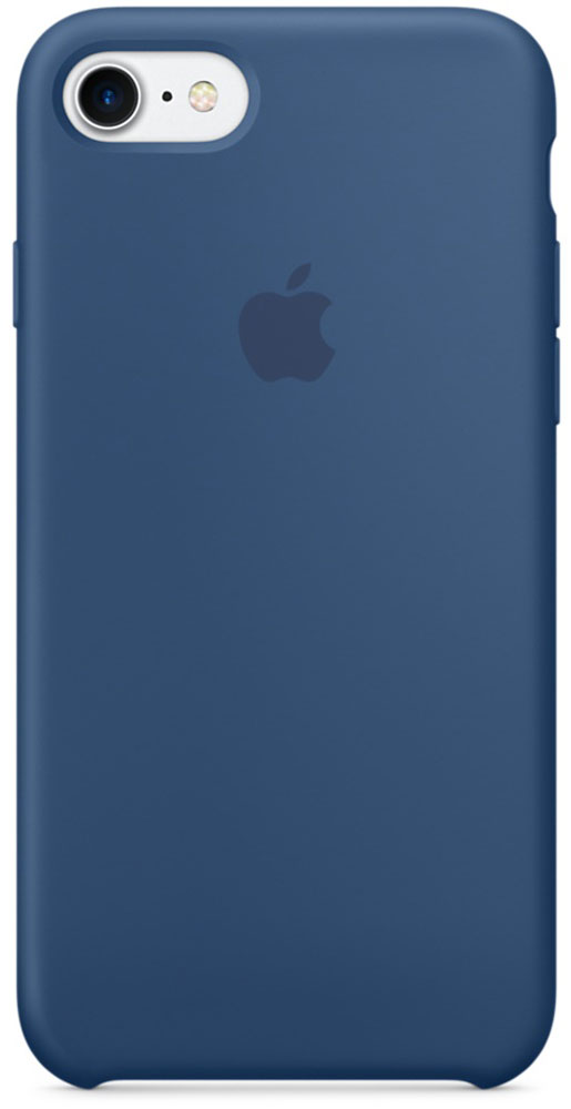 Apple Silicone Case чехол для iPhone 7, Ocean BlueMMWW2ZM/A Apple Silicone Case чехол для iPhone 7, Ocean BlueMMWW2ZM/AApple Silicone Case плотно прилегает к кнопкам громкости и режима сна, точно повторяет контуры телефона, но при этом не делает его громоздким. Мягкая подкладка из микроволокна защищает корпус iPhone. А его внешняя силиконовая поверхность очень приятна на ощупь.