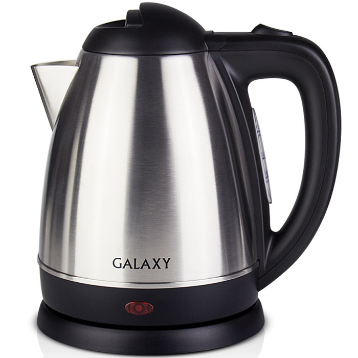 Galaxy GL 0303 электрический чайник4630003362537 Galaxy GL 0303 электрический чайник4630003362537Galaxy GL 0303 - надежный электрочайник мощностью 2000 Вт в корпусе из нержавеющей стали с элементами из качественного пластика. Металлический чайник Galaxy GL 0303 изготавливается из стали марки 18/10, именуемой медицинской или хирургической.Такое название она получила не случайно, ведь именно из этой марки стали изготавливаются медицинские и хирургические инструменты. Это обусловлено тем, что сталь 18/10 экологически безопасна, имеет высокую плотность и твердость, устойчива к коррозии, а также к воздействию кислот и щелочей, в том числе при высоких температурах.Чайник Galaxy GL 0303 не меняет вкус воды, устойчив к образованию накипи и в течении многих лет сохраняет свои качественные и эстетические свойства. Прибор оснащен скрытым нагревательным элементом и позволяет вскипятить до 1,5 литра воды. Данная модель оборудована светоиндикатором работы, поворотной поверхностью 360° и фильтром для воды. Для обеспечения безопасности при повседневном использовании предусмотрены функция автовыключения, а также защита от включения при отсутствии воды.