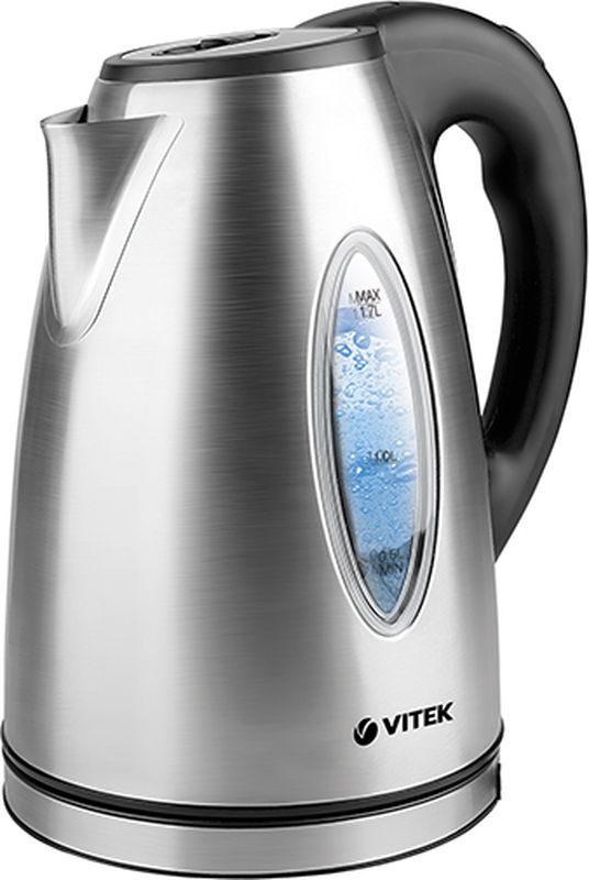 Vitek VT-7019 ST чайник электрическийVT-7019(ST) Vitek VT-7019 ST чайник электрическийVT-7019(ST)Электрочайник Vitek VT-7019 ST изготовлен из качественной износостойкой стали и оборудован эргономичной ручкой.. Внутри прибора находится скрытый нагревательный элемент. Для того, чтобы накипь не попала в кружку предусмотрен специальный фильтр.Данная модель позволит быстро вскипятить до 1,7 литра воды благодаря мощности 2200 Вт.