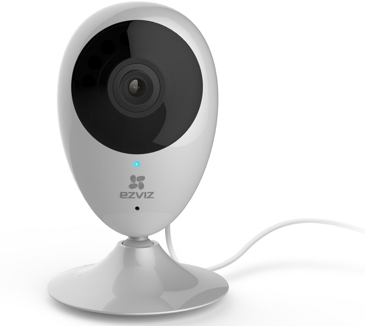 Ezviz C2C внутренняя Wi-Fi-камераCS-C2C-31WFR Ezviz C2C внутренняя Wi-Fi-камераCS-C2C-31WFRВнутренняя Wi-Fi-камера Ezviz C2C способна снимать видео с разрешением HD 720 и скоростью до 25 кадров в секунду. Она поддерживает функцию WDR, которая значительно повышает контрастность в сумерках, при засвечивании объектива и в других неблагоприятных условиях.Устройство может подключаться к компьютеру или цифровому регистратору не только через проводной интерфейс Ethernet, но и с помощью передатчика Wi-Fi. Кроме того, оно поддерживает работу в автономном режим с записью видео на карту памяти microSD. Камера снабжена встроенными инфракрасными светодиодами, которые обеспечивают чёткую видимость на расстоянии до 5 метров в полной темноте.Встроенный микрофон и динамик позволяют пользователю подключаться к камере для прослушивания разговоров в помещении и для общения с присутствующими.Благодаря сжатию видео при помощи кодека H.264 материал передается без задержек и потери качества.Двойное шифрование записиПростая настройка через облакоВстроенный динамик и микрофон