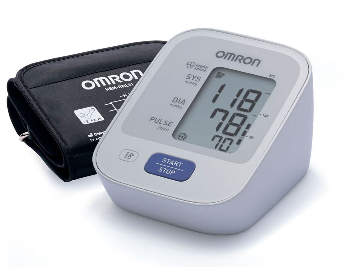 Omron M2 Basic тонометр + адаптер + универсальная манжета HEM-7121-ALRUУТ000001769 Omron M2 Basic тонометр + адаптер + универсальная манжета HEM-7121-ALRUУТ000001769Предупредить инсульт в ваших силах! Тонометр Omron помогает контролировать артериальную гипертонию — основной фактор риска развития инсульта. Работает с детской манжетой 17-22 см - контроль оптимального давления в манжетеКомплект поставки:Электронный блок, манжета компрессионная универсальная, руководство по эксплуатации, чехол для хранения прибора, комплект элементов питания, журнал для записи артериального давления, гарантийный талон