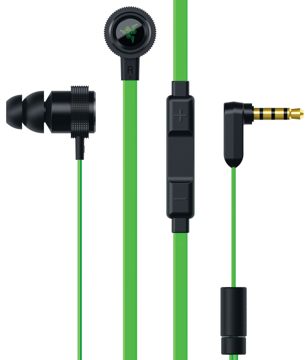 Razer Hammerhead Pro V2 игровые наушникиRZ04-01730100-R3G1 Razer Hammerhead Pro V2 игровые наушникиRZ04-01730100-R3G1Внешний вид гарнитуры Razer Hammerhead Pro заметно изменился, но прочность остается неизменной. Новый дизайн и плоские кабели порадуют поклонников мобильных игр. Вставные наушники оснастили 10-миллиметровыми динамиками — они на 20% больше своих предшественников. Звук стал четче, а басы — внушительней, чем прежде. В новой версии Razer Hammerhead Pro v2 на встроенном микрофоне появились три кнопки управления, функции которых совместимы с устройствами на базе iOS и Android. Три пары насадок разного размера и дополнительные двухсекционные насадки обеспечат нужный уровень шумоизоляции и позволят подобрать комфортную посадку. Пожалуй, новые Razer Hammerhead Pro v2 — самые адаптируемые из наших вставных наушников.Большие 10-миллиметровые динамики с доработанными внутренними акустическими камерами дают возможность насладиться превосходной точностью звучания и лучшим воспроизведением басов. В новой версии динамики на 20% больше, чем в оригинальных наушниках Razer Hammerhead. Теперь некачественный звук не будет портить удовольствие от игры или любимой музыки.Гарнитура Razer Hammerhead Pro v2 — аксессуар, который впишется в любой стиль одежды. Уделяя столь высокое внимание дизайну, инженеры не забыли о прочности. Качественный корпус, обеспечивающий превосходное звучание, дополнили плоскими кабелями, которые не путаются ни во время использования, ни во время хранения.К наушникам Razer Hammerhead Pro v2 прилагается три пары сменных насадок разного размера, а также дополнительные двухсекционные насадки. Каждый сможет подобрать для себя вариант, обеспечивающий комфортную посадку и нужный уровень шумоизоляции во время игры или прослушивания музыки.Встроенный микрофон с 3 кнопками для управления устройствами на базе iOS и AndroidКомпактный встроенный микрофон на гарнитуре Razer Hammerhead Pro v2 оснастили 3 кнопками дистанционного управления. С помощью 3 кнопок управления вы можете быстро прибавить громкость или ответить на входящий звонок.В комплект поставки Razer Hammerhead Pro v2 входит разделительный кабель. Он позволит подключить наушники к устройствам с отдельными разъемами для звука и микрофона. Для удобства хранения при переноске в комплект входит жесткий футляр.Микрофон: Полоса частот: 50 – 10 000 ГцОтношение сигнал/шум: > 55 дБЧувствительность (1 кГц, 1 В/Па): -45 дБДиаграмма направленности: микрофон ненаправленный