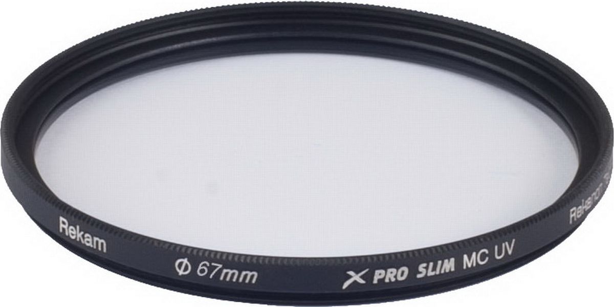 Rekam X Pro Slim UV MC UV 67-SMC16LC ультрафиолетовый тонкий фильтр, 67 мм1601002417 Rekam X Pro Slim UV MC UV 67-SMC16LC ультрафиолетовый тонкий фильтр, 67 мм1601002417Ультрафиолетовые фильтры серии Rekam X Pro Slim с многослойным просветлением предназначены для защиты объектива от ультрафиолетовых лучей, пыли и грязи. Рекомендуется для профессиональных фотографов.Особенности серии:Ультратонкий профиль;Специальное антибликовое покрытие оправы фильтра;Оптическое стекло фильтра покрыто специальным составом в 16 слоев, который снижает потери света при отражении от поверхности фильтра;Водоотталкивающее покрытие.