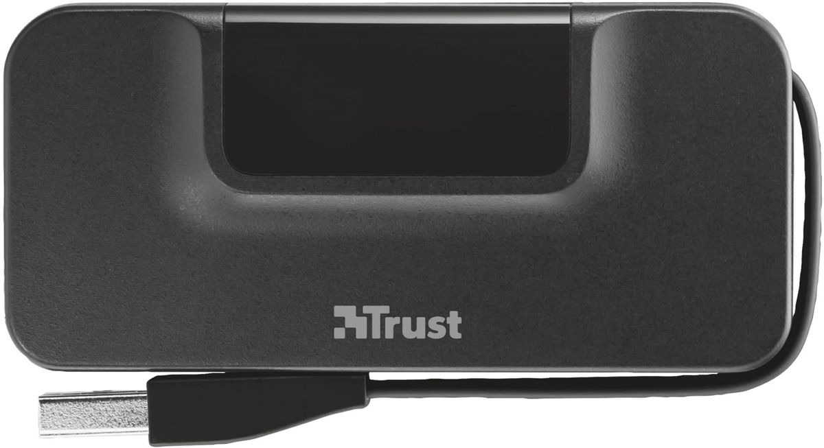 Trust Oila 4 Port USB 2.0, Black USB-разветвитель20577 Trust Oila 4 Port USB 2.0, Black USB-разветвитель20577Компактный 4-портовый концентратор Trust Oila 4 Port USB 2.0 для подключения дополнительных USB-устройств к ноутбуку во время путешествий. Плоский, компактный корпус и неспутывающийся USB-кабель. Большие расстояния между портами позволяют подключать любые типы USB-устройств.