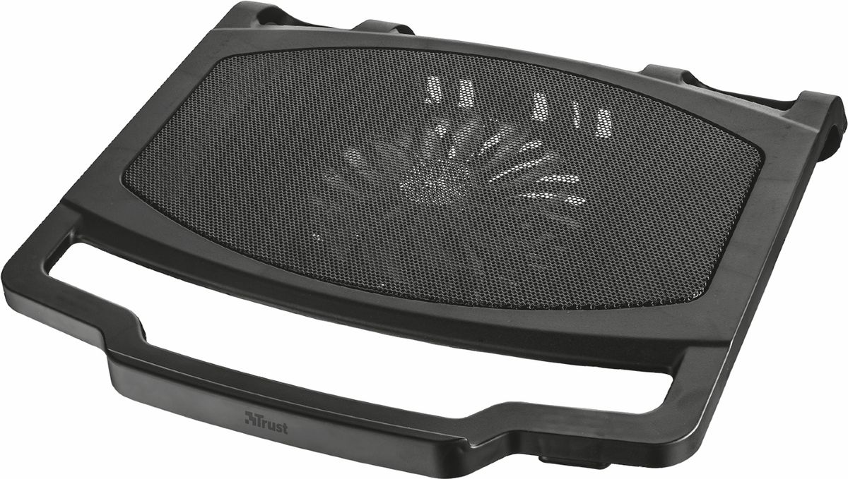 Trust Arch Laptop Cooling Stand, Black охлаждающая подставка для ноутбука20400 Trust Arch Laptop Cooling Stand, Black охлаждающая подставка для ноутбука20400Охлаждающая подставка Trust Arch Laptop Cooling Stand с большим вентилятором и голубой подсветкой предназначена для удобства использования клавиатуры и интенсивного охлаждения ноутбука