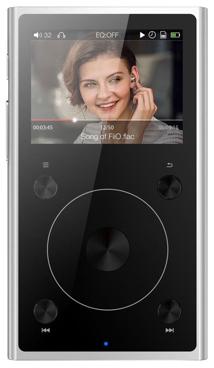 Fiio X1 II, Silver Hi-Res плеер15118854 Fiio X1 II, Silver Hi-Res плеер15118854Fiio X1 II - портативный плеер для музыки высокого разрешения. Одно касание, и музыка звучит, без проводов.Изучая и сравнивая десятки конструкций, проведя сотни экспериментов и испытаний, инженеры FiiO разработали уникальное сенсорное колесо с более высокой чувствительностью, лучшей подвижностью, повышенной надежностью и длительным сроком службы.В X1 II включён блок беспроводной связи стандарта Bluetooth 4.0, выполненный на базе чипсета F1C81. Данная система позволяет легко наслаждаться музыкой с уменьшенной задержкой и высоким качеством звука.Данная модель имеет встроенный ЦАП PCM5142 от Texas Instruments, что обеспечивает качественное звучание loseless-форматов различных типов.