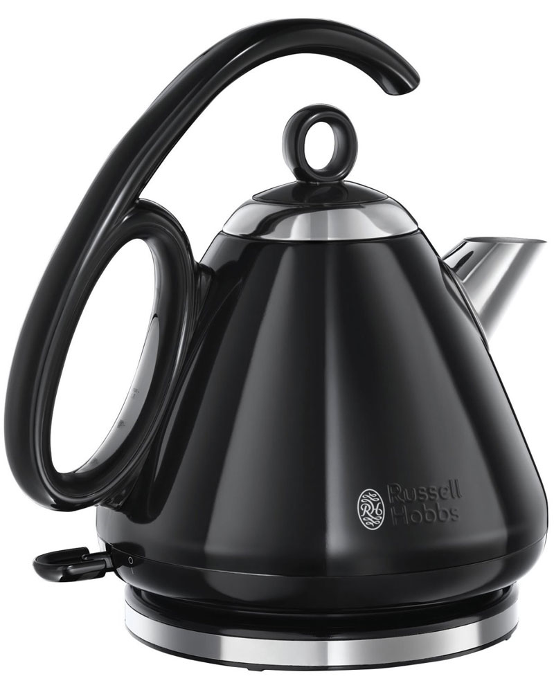 Russell Hobbs 21283-70, Black чайник21283-70 Russell Hobbs 21283-70, Black чайник21283-70Благодаря инновационным конструктивным особенностям и стильной черной полированной отделки из нержавеющей стали, чайник Russell Hobbs 21283-70 окажется в самом сердце вашей кухни.Модель имеет уникальную форму ручки, которая благодаря эргономичным качествам будет крайне удобной при наполнении водой, переносе или пользовании чайником. Эта уникальная ручка позволяет преодолеть маятниковый эффект, который существует у традиционных чайников.Кроме того, чайник обладает другими интересными особенностями. Он позволяет вскипятить воду на одну чашку всего лишь за 55 секунд, а специальная форма носика гарантирует отсутствие остаточных капель и пролив воды мимо чашки.Вы можете вскипятить воду на 1, 2 или 3 чашки в зависимости от вашей потребности. Это идеальный способ экономии электроэнергии и очень удобно. Специальные метки внутри чайника подскажут до какой отметки нужно долить воду.