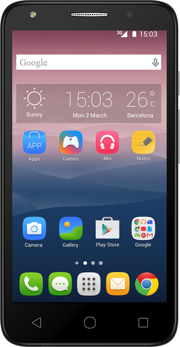 Alcatel OT-5045D Pixi 4 (5), Dark Grey5045D-2FALRU1 Alcatel OT-5045D Pixi 4 (5), Dark Grey5045D-2FALRU1Смартфон Alcatel OT-5045D Pixi 4 имеет сенсорный TFT-экран с диагональю 5 дюймов, что обеспечивает комфорт при серфинге в интернете, просмотре видео и играх. Данная модель оснащена мощным 4-ядерным процессором и оперативной памятью 1 ГБ, что обеспечивает быстродействие устройства даже в режиме многозадачности. Alcatel OT-5045D Pixi 4 поддерживает 2 SIM-карты, поэтому смартфон можно использовать в качестве личного и рабочего одновременно.Тыловая камера 8 Мпикс со встроенной вспышкой позволяет делать качественные фото и снимать видео, а фронтальная камера 5 Мпикс обеспечивает видеосвязь и яркие селфи.Смартфон поддерживает карты памяти объемом до 32 ГБ, что позволяет хранить всю необходимую информацию, включая фото, видео и музыку. Поддержка интернета 4G позволяет оставаться на связи даже там, где нет Wi-Fi.Телефон сертифицирован EAC и имеет русифицированный интерфейс меню и Руководство пользователя.