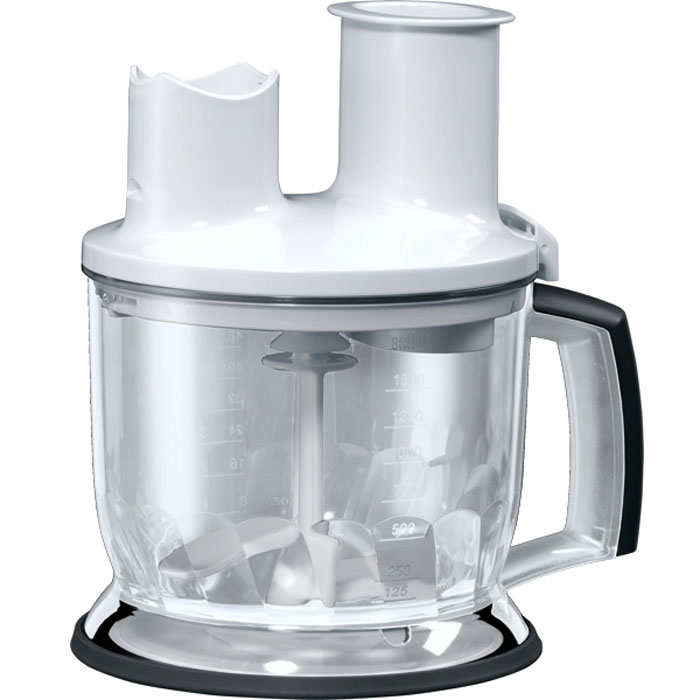 Braun MQ70 Food Processor Att MQ5 Series, White емкость для блендераAX22110005 Braun MQ70 Food Processor Att MQ5 Series, White емкость для блендераAX22110005Дополнительный аксессуар все в одном Braun MQ70 Food Processor Att MQ5 Series готов помочь вам справиться с повседневной работой на кухне, сэкономить место и приготовить здоровое питание без особых усилий.Насадка-кухонный комбайн объемом 1,5 л идет в комплекте с 2-мя вставками для терки и шинковки, насадки для нарезки ломтиками.Он совместим со всеми блендерами браун с металлической ногой. Не подходит к блендерам с пластиковой ногой и беспроводным блендерам.