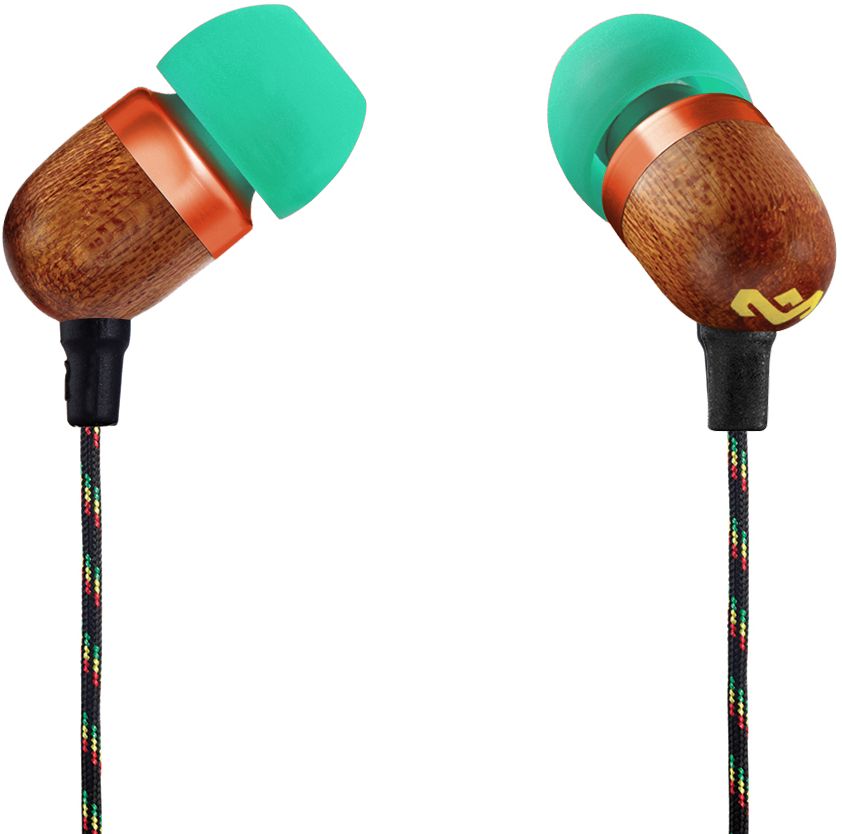 House of Marley Smile Jamaica Rasta наушникиEM-JE041-RA House of Marley Smile Jamaica Rasta наушникиEM-JE041-RAУдобные наушники House of Marley Smile Jamaica с легким дизайном изготовлены из экологически чистых материалов. Корпус наушников выполнен из бамбука с алюминиевой вставкой. Мощные 9-мм драйверы позволяют насладиться полноценным живым звучанием с отличной шумоизоляцией.Тканевая оплетка повышает надежность кабеля, помогает избежать спутывания и снижает микрофонный шум. Для любителей слушать музыку со смартфона кабель оснащен однокнопочным пультом, благодаря которому устройство не нужно доставать из кармана, чтобы поставить на паузу или ответить на звонок.