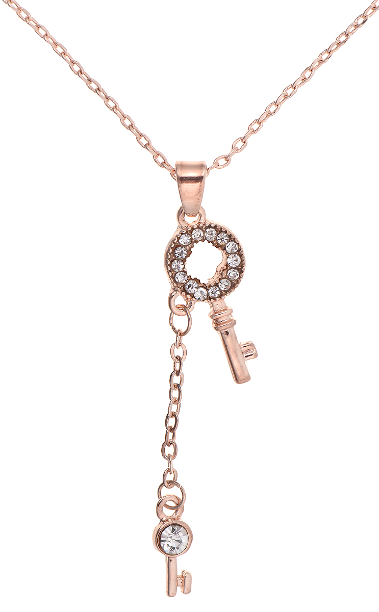 Кулон Bradex Золотой ключик, цвет: золотой. AS 001339890|Колье (короткие одноярусные бусы) Кулон Bradex Золотой ключик, цвет: золотой. AS 001339890|Колье (короткие одноярусные бусы)Кулон Bradex Золотой ключик изготовлен из металлического сплава и дополнен декоративным элементом в виде двух ключиков, оформленных вставками из страз. Изделие застегивается на замок-карабин, а длина регулируется с помощью звеньев.