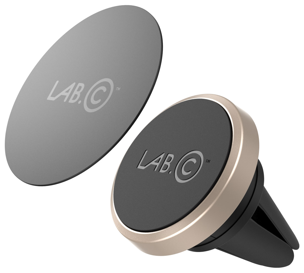 LAB.C Magnetic Air Vent Car Mount, Gold автомобильный держательLABC-597-GD LAB.C Magnetic Air Vent Car Mount, Gold автомобильный держательLABC-597-GDУниверсальный автомобильный магнитный держатель LAB.C Magnetic Air Vent Car Mount прост в использовании. Крепится на вентиляционные отверстия и удерживает устройства при помощи мощного неодимового магнита. В комплекте специальная металлическая пластина, которая подойдет на любое устройство с гладкой плоской поверхностью, например: смартфоны, GPS-навигаторы, MP3-плееры и другое.