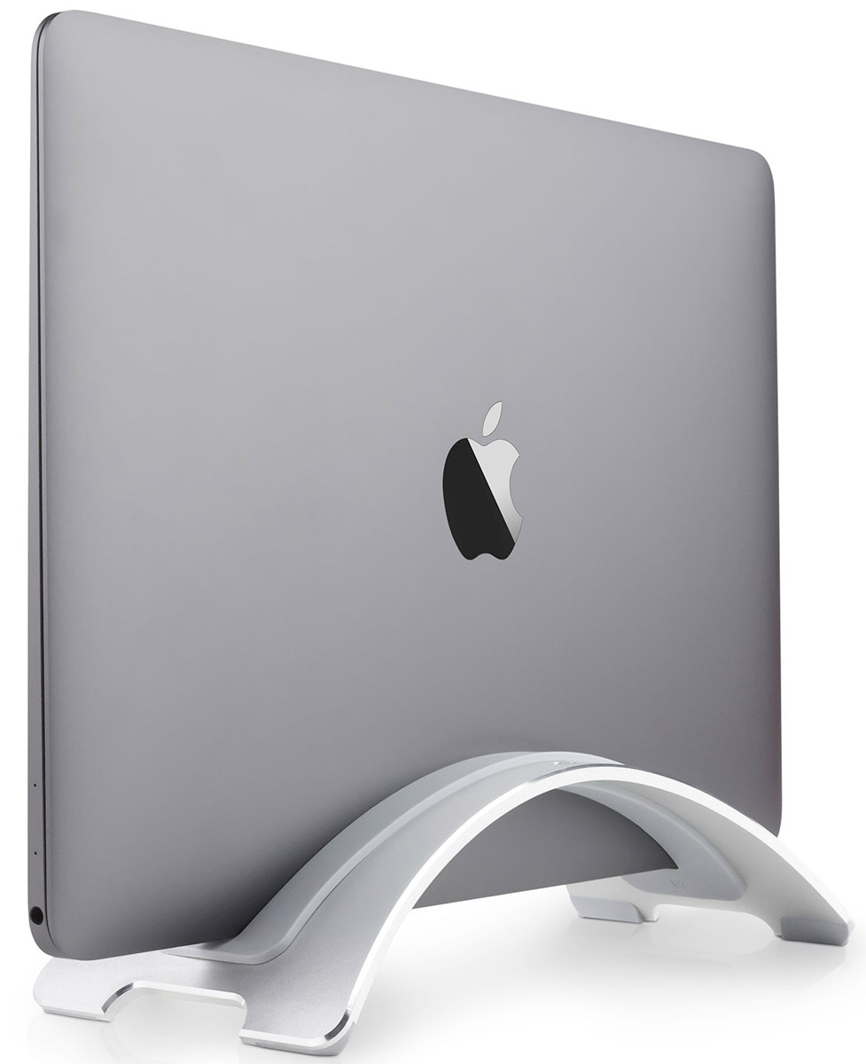 Twelve South BookArc подставка для Apple MacBook12-1505 Twelve South BookArc подставка для Apple MacBook12-1505Twelve South BookArc — элегантная, полностью алюминиевая подставка, созданная специально для MacBook. BookArc удерживает MacBook вертикально, освобождая место на вашем рабочем столе. Установите MacBook в эту подставку дуговой формы и подключите внешний монитор, клавиатуру и мышь, чтобы создать рабочее место в стиле настольных систем. Три мягких сменных вкладыша из силикона обеспечивают совместимость BookArc с MacBook (12-дюймов), MacBook Air, MacBook Pro Retina (2012-2015) и MacBook Pro (2016).