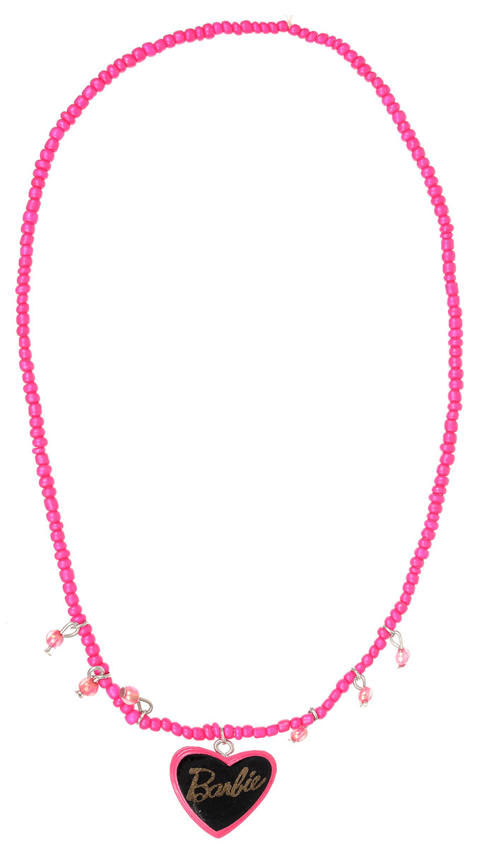 Колье для девочки Barbie, цвет: серебристый, розовый. 09020965Колье (короткие одноярусные бусы) Колье для девочки Barbie, цвет: серебристый, розовый. 09020965Колье (короткие одноярусные бусы)Оригинальное колье Barbie станет изюминкой образа юной леди. Изделие изготовлено из гипоаллергенных материалов, не имеет заостренных деталей и абсолютно безопасно для ребенка. В комплекте идут два колье. Колье выполнены из пластиковых бусин, собранных на эластичной резинке. Одно из изделий декорировано подвеской в виде сердечка с символикой бренда. Рекомендуемый возраст: от 3х лет.