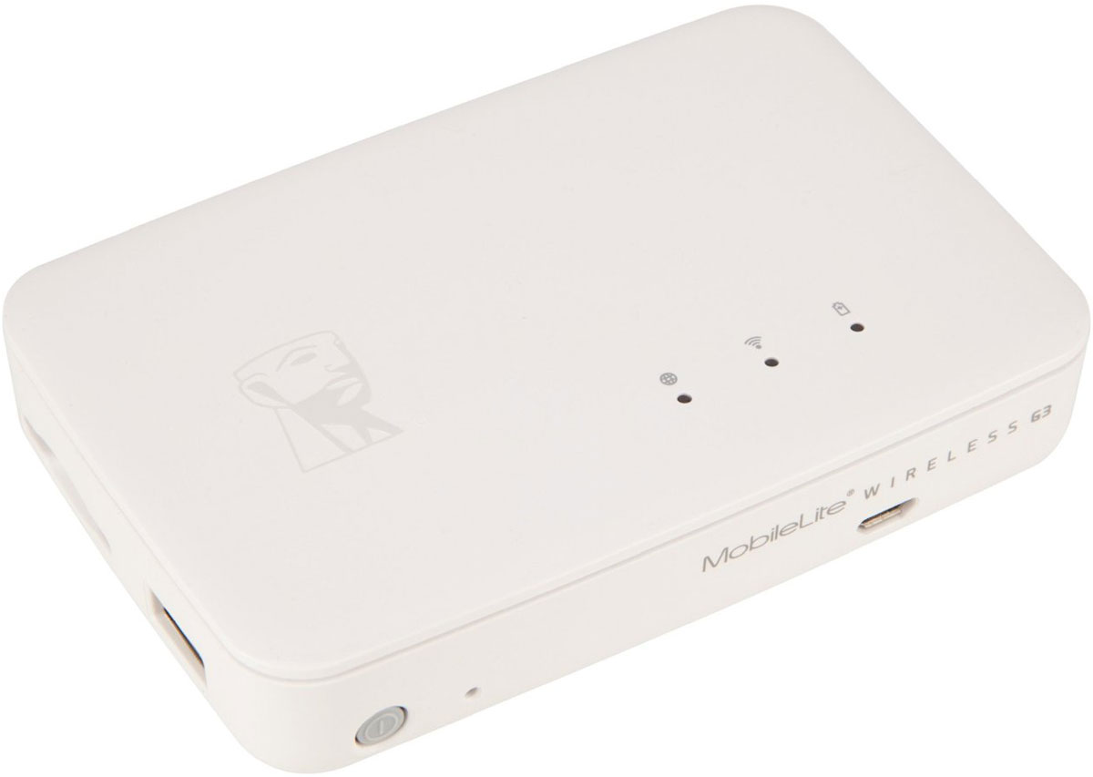 Kingston MobileLite Wireless G3 картридер с аккумуляторомMLWG3 Kingston MobileLite Wireless G3 картридер с аккумуляторомMLWG3MobileLite Wireless G3 компании Kingston позволяет быстрее заряжать смартфоны и планшеты, благодаря максимальному току зарядки 2 А - от одного полностью заряженного устройства Kingston MobileLite Wireless G3 можно дважды зарядить один телефон. Устройство имеет аккумулятор на 5400 мАч и позволяет получать беспроводной доступ ко всему содержимому USB-накопителя или карты памяти SD. Накопитель имеет высококачественный аккумуляторный элемент производства Японии, что делает аккумулятор более надежным и долговечным, чем конкурентные устройства.Получите беспроводной доступ к USB-накопителям и картам памяти SD через смартфоны и планшеты, чтобы освободить место для хранения данных, делайте резервные копии важных фотографий, видео, контактов и календарных заметок, а также копируйте файлы в новый телефон или планшет без использования ПК. Экономьте за счет отказа от платных облачных сервисов резервного копирования. Kingston MobileLite Wireless G3 имеет разъем для карт памяти SD и порт USB. Совместим с устройствами Android, Amazon и iOS.Интерфейс беспроводной сети: 802.11b/g/n и 802.11ac