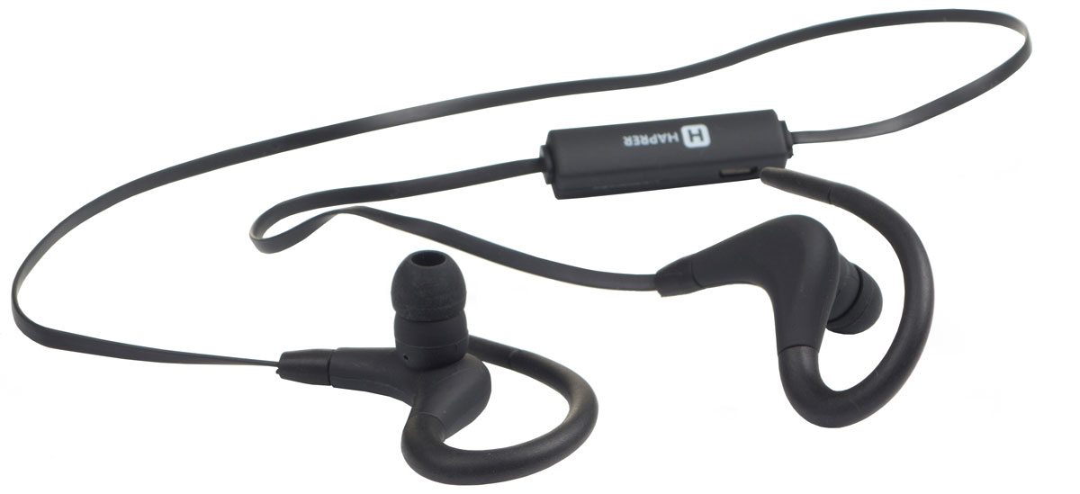 Harper HB-108, Black наушники00-00001170 Harper HB-108, Black наушники00-00001170Беспроводные наушники Harper HB-108 идеально подойдут для занятий спортом. Вы сможете не только прослушивать музыку во время активных упражнений, но и отвечать на входящие вызовы, не беря телефон в руки. Для этого достаточно нажать на кнопку, расположенную на соединительном проводе наушников.В конструкции наушников отсутствует дужка. При этом они плотно держатся в ухе, обеспечивая свободу движений и качественное звучание любимых музыкальных треков.Воспроизведение звука происходит в частотах от 20 Гц до 20 кГц, с упором на басы (за счет смещения диапазона в сторону низких частот). При этом наушники Harper HB-108 устроят практически всех любителей музыки благодаря покрытию частот всего звукового диапазона, доступного человеческому уху.Время активной работы наушников в режиме прослушивания музыки или телефонного разговора составляет около 5 часов. При этом полный цикл зарядки устройства составляет всего 2 часа.Сопряжение с устройством, выступающим источником музыки (смартфон, плеер, музыкальные колонки, ноутбук и т.п.) происходит по каналу беспроводной связи Bluetooth, работающему по протоколу версии 4.0. Это значит, что телефон или плеер можно выложить из кармана и заниматься спортом на расстоянии до 10 метров от него.Классический стиль в дизайне наушников подчеркивается цветовым исполнением. Harper HB-108 отлично впишутся как в деловой, так и в спортивный образ своего владельца.