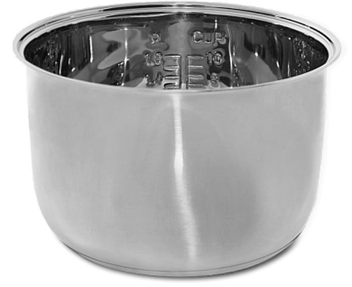 Redmond RB-S500H чаша для мультиваркиRB-S500H Redmond RB-S500H чаша для мультиваркиRB-S500HЧаша Redmond RB-S500H из нержавеющей стали – универсальная, вместительная и экологичная новинка объёмом 5 литров из технологичного сплава, специально разработанная для мультиварок Redmond: RMC-4503, RMC-M20, RMC-М22, RMC-М23, RMC-М70, RMC-M90, RMC-М150, RMC-М4500, RMC-М4502, RMC-М45021. Также эта модель подходит к мультиваркам других производителей соответствующего объёма.Чаша RB-S500H обладает повышенной устойчивостью к механическим воздействиям и не подвержена коррозии. Высококачественная нержавеющая сталь способствует равномерной термической обработке блюда и наилучшему приготовлению. Теплопроводные свойства стали позволяют использовать чашу как для приготовления в мультиварке и духовом шкафу, так и для хранения готовых блюд в холодильнике.Redmond RB-S500H идеальна для приготовления бульонов и различных супов. Абсолютное качество материала позволяет мыть чашу как под краном, так и в посудомоечной машине. Вы сможете с комфортом приготовить полезную, вкусную и здоровую еду даже на восемь человек!