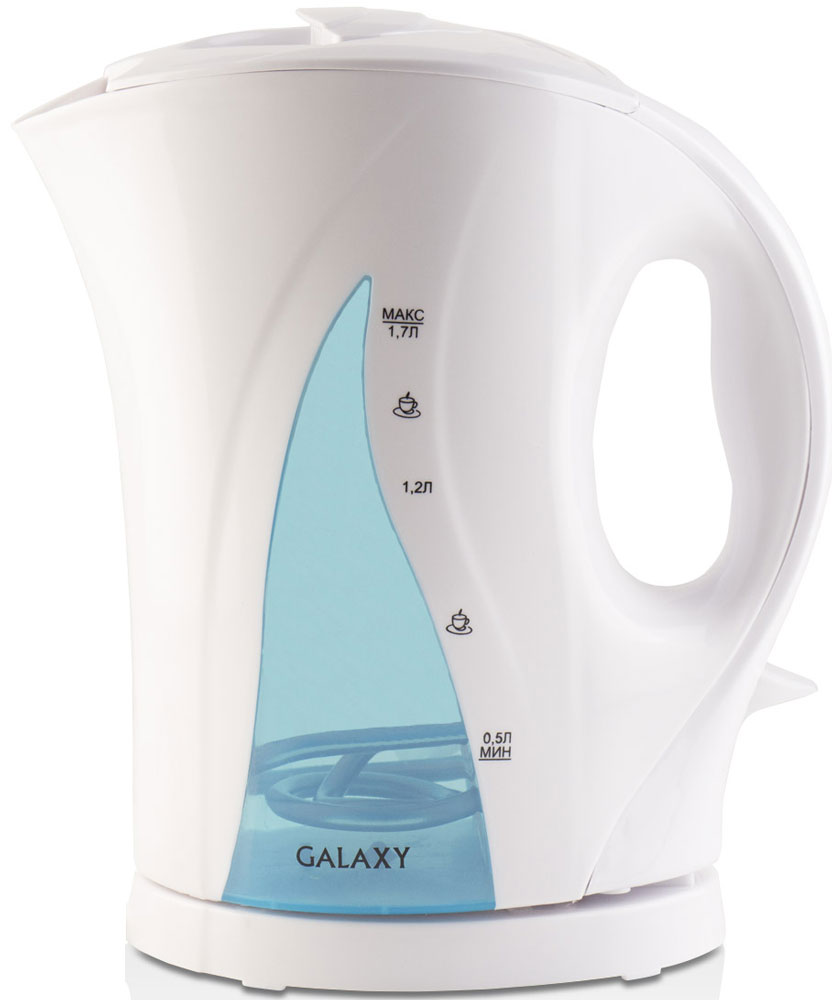 Galaxy GL 0101, Light Blue электрический чайник4630003368850 Galaxy GL 0101, Light Blue электрический чайник4630003368850Электрический чайник Galaxy GL 0101 прост в управлении и долговечен в использовании. Изготовлен из высококачественных материалов. Прозрачное окошко позволяет определить уровень воды. Мощность 2200 Вт позволит вскипятить 1,7 литра воды в считанные минуты. Беспроводное соединение позволяет вращать чайник на подставке на 360°. Для обеспечения безопасности при повседневном использовании предусмотрены функция автовыключения, а также защита от включения при отсутствии воды.