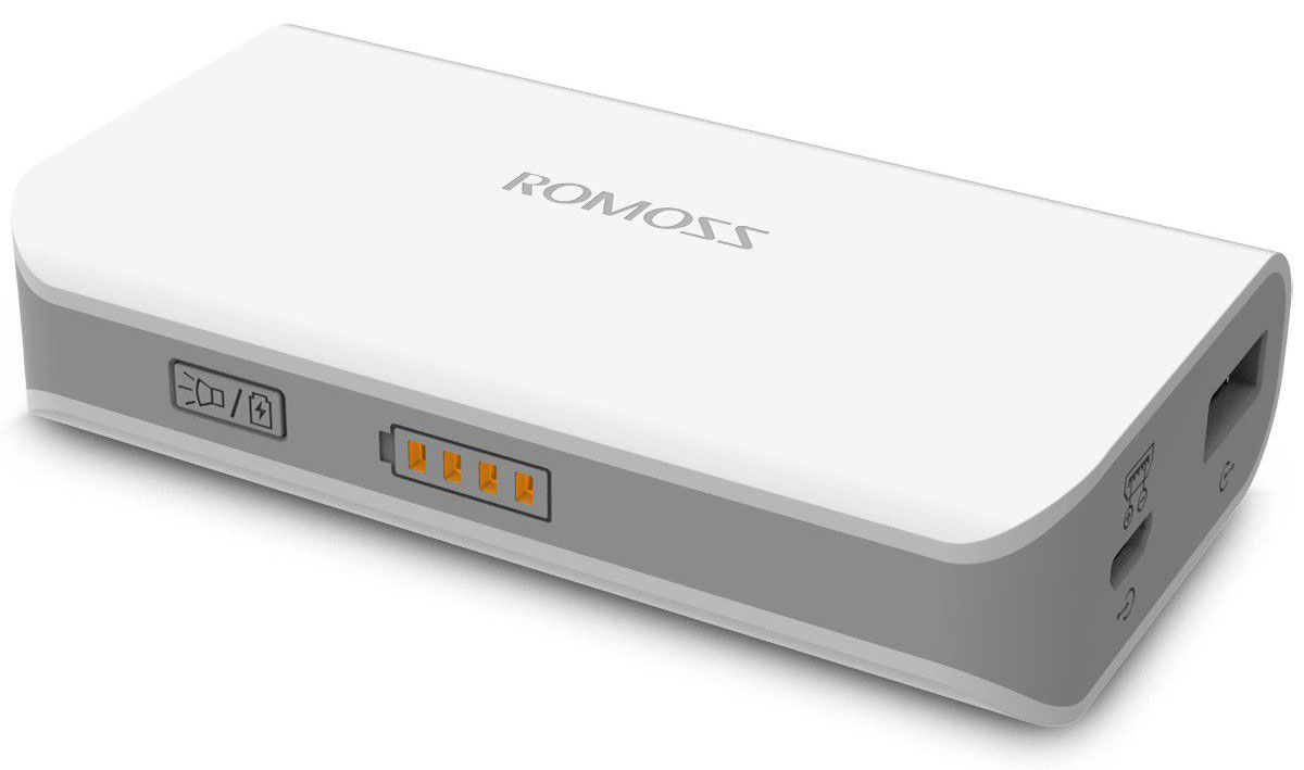 Romoss Solo 2, White внешний аккумуляторSolo 2 Romoss Solo 2, White внешний аккумуляторSolo 2Легкий, стильный и мощный внешний аккумулятор Romoss Solo 2 легко ложится в руку. Вы и представить себе не могли, как легко и незаметно можно заряжать телефон во время походов по магазинам или прогулок на воздухе.Разработанный на основе технологии FitCharge, Romoss Solo 2 полностью совместим с широким спектром планшетов, смартфонов, МР3- и МР4-плееров и других мобильных устройств.Передовая технология Fitcharge позволяет автоматически определять входной ток различных устройств и другие требования при зарядке, обеспечивая улучшенную совместимость.Встроенный выход на 2,1 А позволяет заряжать ваши устройства быстрее, чем это было возможно ранее. Внешний аккумулятор также снабжен защитной системой, поэтому вы можете не волноваться при быстрой зарядке.Встроенный вход на 2,1А обеспечивает полную зарядку внешнего аккумулятора всего за 2,5 часа при помощи iCharger 12 (блок питания на 2,1А).Электроника устройства снабжена современной многоуровневой защитой, которая теперь еще лучше и всесторонне защищает ваши мобильные устройства, обеспечивая безопасность при зарядке:Защита от перезаряда;Защита от переразряда;Защита от перегрузки по напряжению;Защита от перегрузки по току;Температурная защита;Защита от замыкания;Защита от сброса.В случае неиспользования в течение 60 секунд аккумулятор автоматически выключается, потому вы можете больше не волноваться о напрасной трате энергии.Четыре встроенных светодиодных индикатора загораются оранжевым при зарядке устройства или самого аккумулятора и указывают на степень заряда. Мигание последнего индикатора подсказывает пользователю, что внешний аккумулятор нужно оставить заряжаться.Эксклюзивный корпус устройства с элегантной отделкой выполнен из PS + ABS пластика. Благодаря бесшовной конструкции и устойчивому к царапинам покрытию корпус устройства всегда выглядит как абсолютно новый.