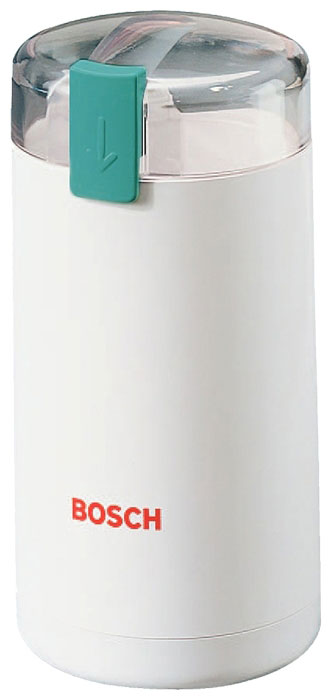 Bosch MKM 6000 кофемолкаMKM6000 Bosch MKM 6000 кофемолкаMKM6000Классический дизайн и элегантный белый цвет позволят кофемолке Bosch MKM 6000 отлично вписаться в интерьер любой современной кухни, а долговечность и простота в использовании делают эту модель одной из самых востребованных на рынке. Дно чаши кофемолки имеет специальный наклон, благодаря чему обеспечивается интенсивное перемешивание зерен и равномерный помол. Степень помола регулируется временем работы – чем дольше работает кофемолка, тем сильнее будут измельчены зерна. Максимальный размер порции зерен для помола составляет 75 граммов – этого достаточно для приготовления 7-8 чашек кофе. Безопасность работы прибора обеспечивает функция блокировки при снятой крышке.