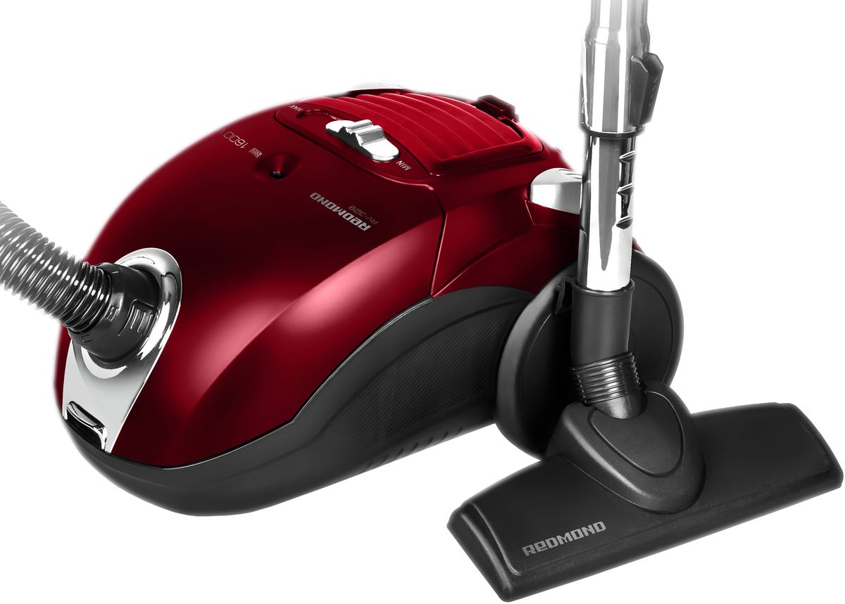 Redmond RV-329, Red пылесосRV-329 красный Redmond RV-329, Red пылесосRV-329 красныйМощный пылесос Redmond RV-329 оснащен 3 насадками для быстрой и качественной уборки. Универсальная насадка позволяет очистить разнообразные напольные покрытия: от гладкого ламината, линолеума и паркета до ковра с коротким ворсом. Щелевая насадка 2 в 1 поможет убрать пыль и загрязнения в узких проемах между шкафом и полом, а с помощью насадки для мягкой мебели вы легко удалите пыль и шерсть домашних животных с диванов, кресел, пледов и подушек.В комплекте RV-329 предусмотрен многоразовый мешок для сбора пыли. Он выполнен из прочного воздухопроницаемого текстиля: пылесборник не порвется даже при попадании влажного и крупного мусора. Вам не придется вытряхивать и чистить мешок после каждого использования пылесоса. Специальный индикатор на корпусе прибора покажет, что пылесборник заполнился и его пора очистить.В воздухе могут содержаться мелкие частицы пыли, вредные микроорганизмы, пыльца и споры грибов, которые провоцируют аллергические реакции и ухудшение самочувствия людей с заболеваниями дыхательных путей. Пылесос RV-329 оснащен выпускным HЕРА-фильтром Е12 . Он способен удерживать мельчайшие частицы от выброса обратно в воздух.В пылесосе предусмотрены удобный регулятор мощности на корпусе, возможность горизонтальной и вертикальной парковки и автоматическое сматывание шнура.Пылесос Redmond RV-329 - сила без лишнего шума!