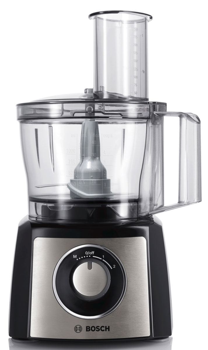 Bosch MCM3401M кухонный комбайнMCM3401M Bosch MCM3401M кухонный комбайнMCM3401MMultiTalent 3 - компактный и многофункциональный кухонный помощник при приготовлении еды и выпечки.Насадка-измельчитель с ножом MultiLevel6: шесть остро наточенных ножей быстро и качественно измельчают как твердые, так мягкие ингредиенты, смешивают соусы и заправки для салатов.MultiTalent 3 очень практичный: насадки можно хранить внутри чаши, таким образом они всегда под рукой. Также он многофункциональный: терка, шинковка, измельчаение, смешивание и многое другое - благодаря разнообразным насадкам.