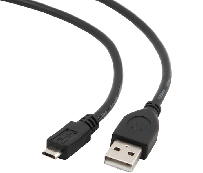 Cablexpert CCP-mUSB2-AMBM-0.3M, Black кабель USB-microUSB (0,3 м)CCP-mUSB2-AMBM-0.3M Cablexpert CCP-mUSB2-AMBM-0.3M, Black кабель USB-microUSB (0,3 м)CCP-mUSB2-AMBM-0.3MКабель Cablexpert CCP-mUSB2-AMBM предназначен для передачи данных, синхронизации с персональным компьютером и зарядки цифровых устройств. Его можно использовать со смартфонами или планшетами, фотоаппаратами, плеерами и другими устройствами, которые поддерживают соответствующий интерфейс. Выполнен из материалов высокого качества и легко переносит ежедневное использование. Штекера кабеля сделаны из металла и имеют защитное хромированное покрытие, которое предотвращает образование ржавчины.