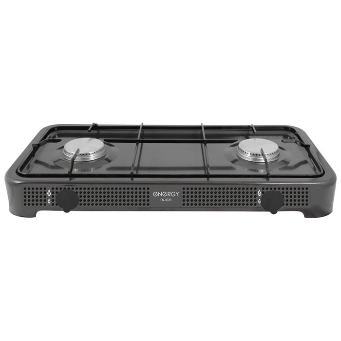 Energy EN-002B, Black настольная плита54 144034 Energy EN-002B, Black настольная плита54 144034Energy EN-002B - компактная настольная плита, которая работает на сжиженном нефтяном газе. 2 конфорки позволят вам приготовить еду для небольшой семьи. Благодаря своим габаритам, данная модель отлично подойдет для маленькой кухни на даче. Она изготовлена из качественных материалов и прослужит вам долгое время.Давление газа: 2800 PaМощность: 2 x 3200 Вт