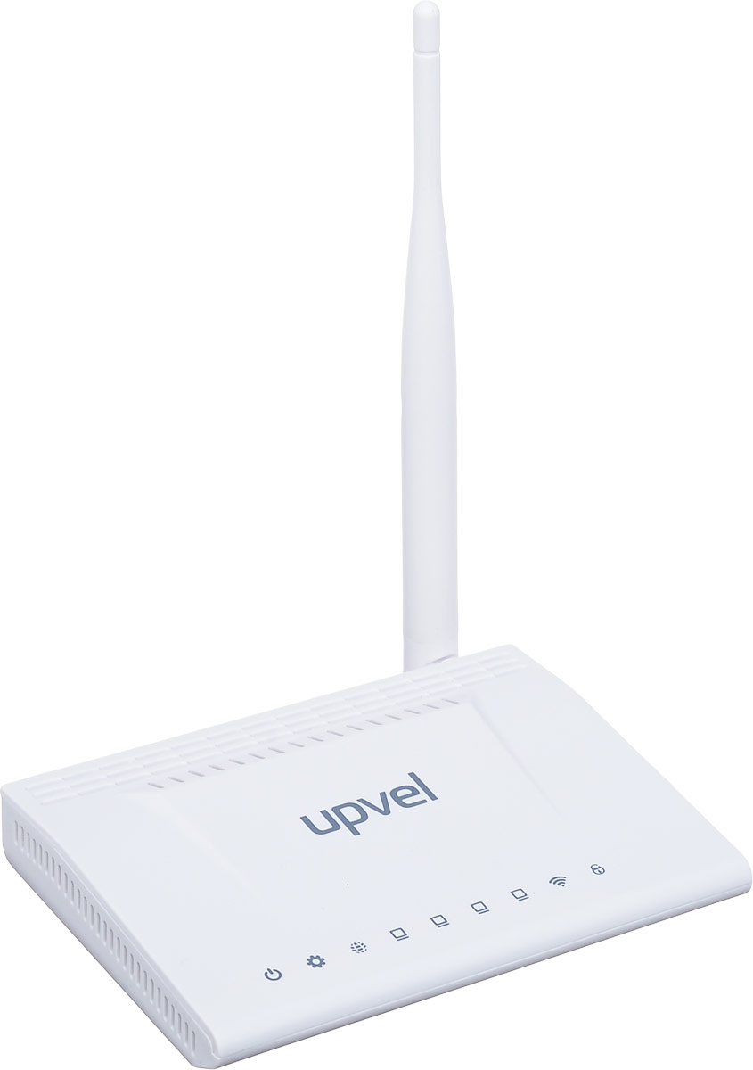 UPVEL UR-314AN маршрутизаторUR-314AN UPVEL UR-314AN маршрутизаторUR-314ANРоутер UR-314AN является устройством «все в одном» и включает в себя ADSL-модем, Wi-Fi точку доступа, маршрутизатор, 4-х портовый коммутатор. С его помощью вы сможете объединить в единую домашнюю сеть ваш компьютер, ноутбук, смартфон, игровую приставку и другое оборудование, а также обеспечить всем вашим устройствам совместный доступ в Интернет. Роутер поддерживает все современные типы подключения к глобальной сети: ADSL, Ethernet.С помощью UR-314AN вы можете подключить IP-TV приставку для просмотра цифрового телевидения.Роутер поддерживает скорость соединения до 24 Мбит/с к пользователю и до 3.5 Мбит/с от пользователя при подключении по технологии ADSL2/ADSL2+ Annex M, до 100 Мбит/с по технологии Ethernet.В комплект поставки включен сплиттер и утилита быстрой настройки роутера.