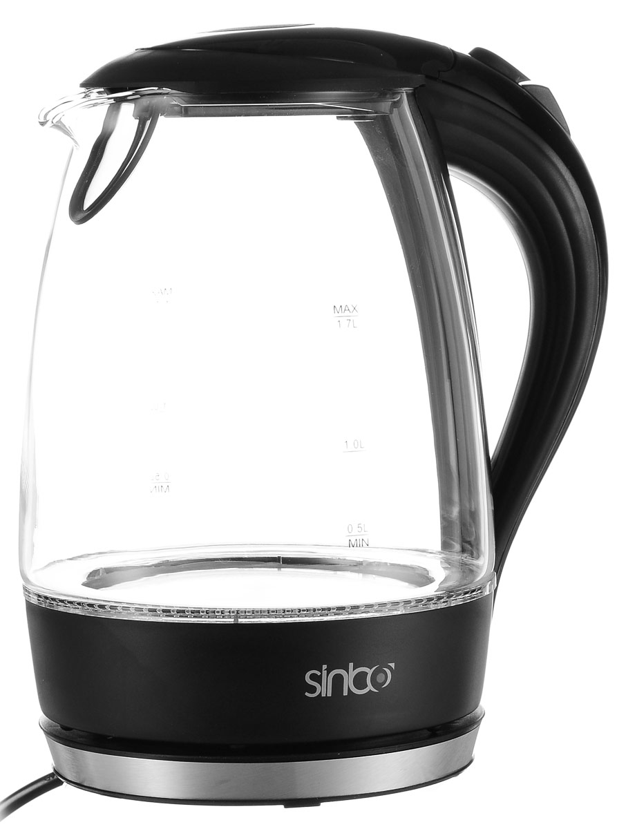Sinbo SK 7338, Black электрический чайникSK 7338 Sinbo SK 7338, Black электрический чайникSK 7338Sinbo SK 7338 - это мощная (2200 Вт) модель большого объема (1,7 л). С помощью этого чайника вы сможете приготовить чай на большую компанию за считанные минуты. Вращающийся корпус сделает использование чайника еще более удобным, а фильтр избавит от попадания накипи в чашку.