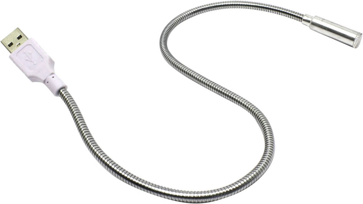 CBR CL 100S, Silver USB-светильникCL 100S CBR CL 100S, Silver USB-светильникCL 100SCBR CL 100S - удобная подсветка для работы в офисе, дома или в путешествии в условиях слабой освещенности. Не требует дополнительных источников питания, используется только питание от USB порта. CL 100S дает мягкий свет, который не бликует на матрице монитора. Гибкий держатель позволит установить подсветку под любым удобным углом.Интерфейс: USB 2.0Поддержка - Plug&PlayДлина плафона: 3,7 смДлина ножки: 37,5 см
