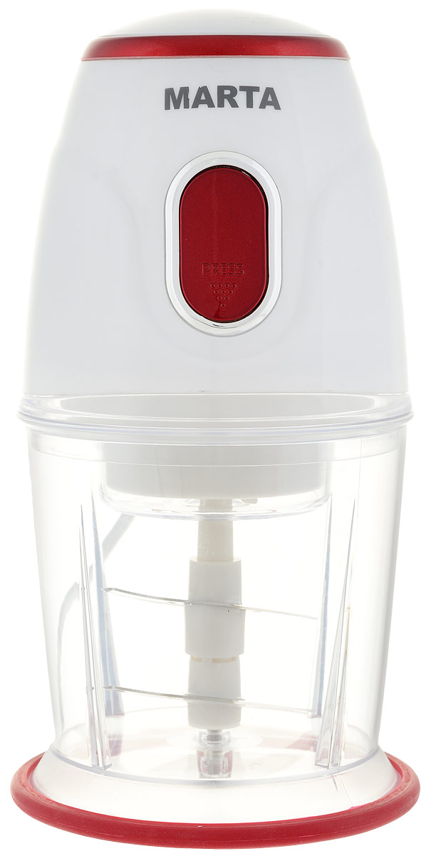 Marta MT-2071, Red измельчительMT-2071 Marta MT-2071, Red измельчительMT-2071Мощный измельчитель Marta MT-2071 с чашей объемом 0.6 литра. подходит для измельчения, взбивания, смешивания. 2 съёмных ножа из нержавеющей стали не деформируются, не ржавеют, не подвержены коррозии, легко моются и имеют максимально длительный срок службы. Измельчитель удобен и прост в использовании, занимает при хранении немного места.