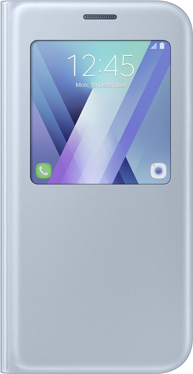 Samsung EF-CA720 S-View Standing чехол для Galaxy A7 (2017), BlueEF-CA720PLEGRU Samsung EF-CA720 S-View Standing чехол для Galaxy A7 (2017), BlueEF-CA720PLEGRUЧехол S-View Standing создан для качественной защиты смартфона Samsung Galaxy A7 (2017) с учетом его особенностей. Он плотно прилегает к девайсу и защищает от пыли и царапин. Небольшое окошко на передней панели позволяет всегда быть в курсе событий - следите за уведомлениями, входящими вызовами и плейлистом, не открывая крышки. Чехол выполнен из материалов высокого качества, приятен на ощупь, не увеличивает габаритов смартфона, подчеркивая его тонкую форму и современный стиль.