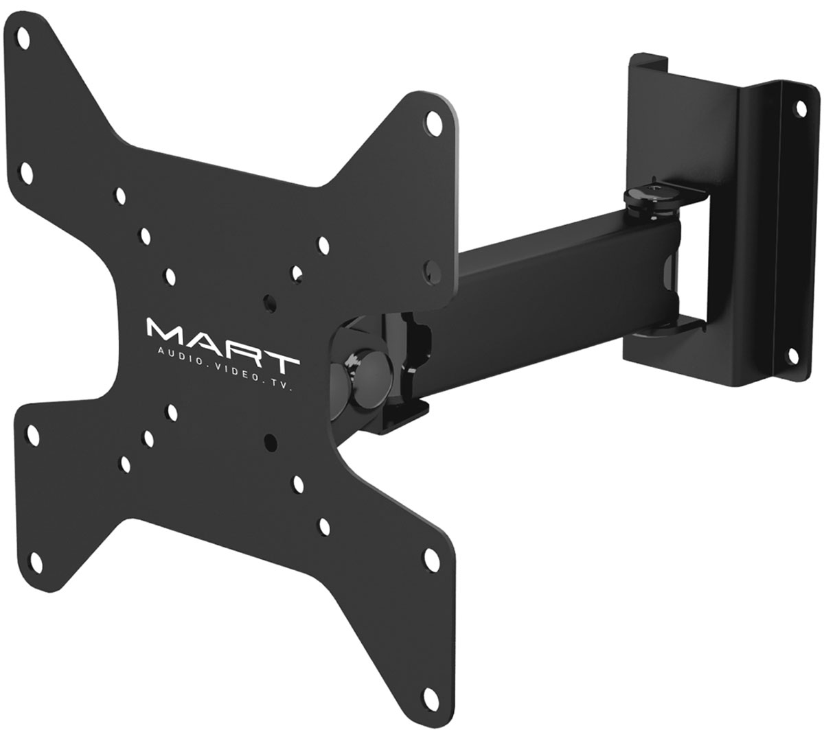 Mart 306S, Black кронштейн для ТВ1255968 Mart 306S, Black кронштейн для ТВ1255968Mart 306S - надежный кронштейн для вашего телевизора. Максимальная нагрузка составляет 25 кг. Данный кронштейн поможет организовать пространство в гостиной или любой другой комнате. Ведь гораздо удобнее, когда телевизор установлен не на столе или тумбе, а на стене.