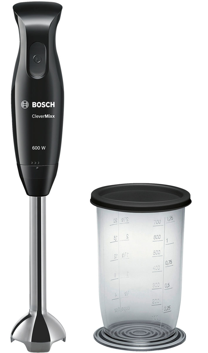 Bosch MSM2610B, Black блендерMSM2610B Bosch MSM2610B, Black блендерMSM2610BГотовить с удовольствием при помощи погружного блендера Bosch CleverMixx. Отличный результат за минимально короткое время: мощный мотор 600 Ватт. Благодаря эргономичной ручкой CleverMixx удобно лежит в руке, а малый вес делает его удобным в использовании. Смешивает и измельчает качественно и без брызг благодаря специальной конструкции.