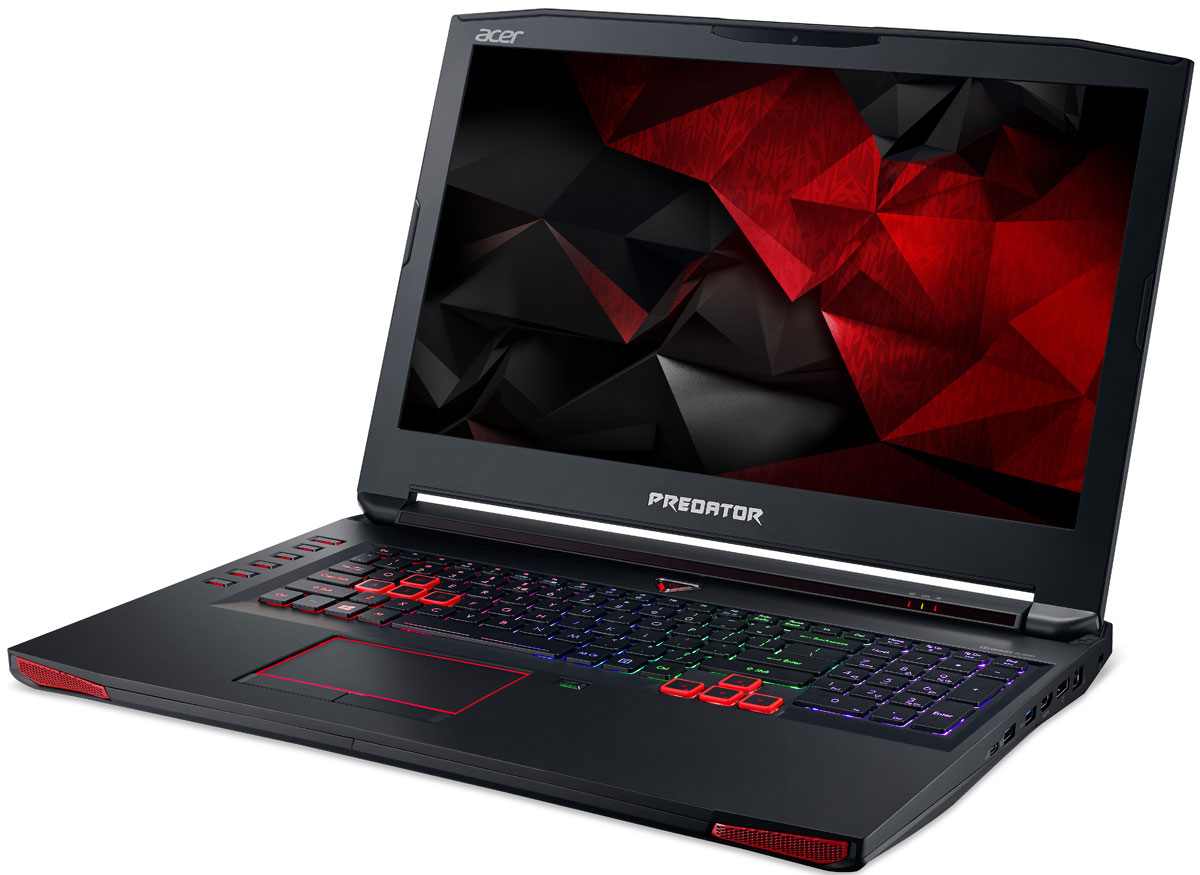 Acer New Predator G9-793-72KS, BlackG9-793-72KS Acer New Predator G9-793-72KS, BlackG9-793-72KSРаскройте весь свой потенциал благодаря ноутбуку Acer New Predator G9-793-72KS с производительностью игрового настольного компьютера.Легко обжечься в пылу настоящей битвы. Сохраняйте хладнокровие благодаря усовершенствованной технологии охлаждения. Cooler Master поможет снизить температуру и повысить производительность. А решение Predator FrostCore пригодится вам во время жарких игровых баталий.Отсутствие задержек при подключении зачастую решает исход сетевых поединков. Управляйте подключением к интернету с помощью технологии Killer DoubleShot Pro.Благодаря программе PredatorSense в вашем распоряжении окажутся расширенные настройки для создания уникальной игровой атмосферы.Predator Dust Defender помогает содержать железо в чистоте и порядке. Изменение направления воздушного потока защитит от скопления пыли и гарантирует бесперебойную работу важных компонентов.PredatorSense предоставляет доступ к таким игровым функциям, как профили макросов клавиатуры, позволяющие переключаться между игровой конфигурацией и регулировать подсветку.Клавиатура Predator ProZone RGB имеет настраиваемые области подсветки, для которых можно выбрать любые из 16 миллионов доступных цветов, и программируемые макропрофили, которыми можно обмениваться с другими пользователями. Дополнительная цифровая клавиатура и специальные кнопки для макросов обеспечивают необходимый контроль.Предметом гордости Predator является звуковая система SoundPound 2.1 с 2 динамиками и сабвуфером и технологией Dolby AudioTM для глубокого звучания.Точные характеристики зависят от модели.Ноутбук сертифицирован EAC и имеет русифицированную клавиатуру и Руководство пользователя.