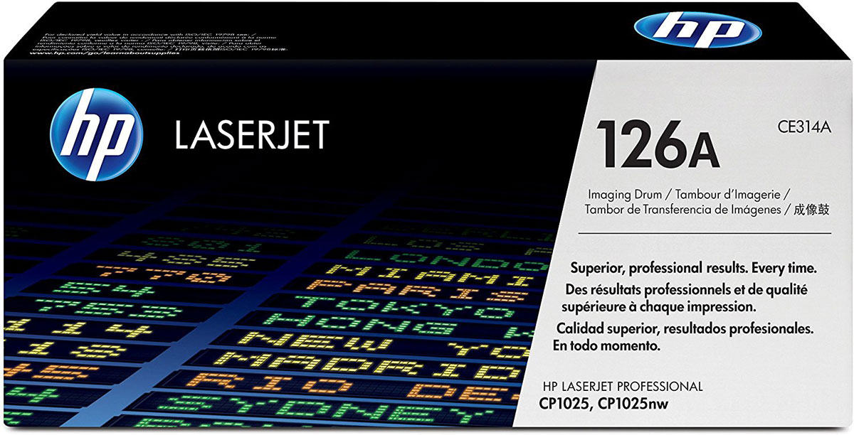 HP CE314A (126A) фотобарабан для LaserJet Pro CP1025/M175/M275/M176/M177CE314A HP CE314A (126A) фотобарабан для LaserJet Pro CP1025/M175/M275/M176/M177CE314AСохраняйте четкость, ясность и определенность текста и рисунков с помощью барабана HP CE314A (126A), разработанного для бесперебойного взаимодействия с картриджами с тонером для принтеров HP LaserJet и усовершенствованным химическим составом тонера. Оригинальные расходные материалы HP для достижения результатов профессионального качества.Произведите впечатление на клиентов документами с насыщенными цветами. Печатайте изображения фотографического качества с помощью тонера, который обеспечивает глянцевый вид. Получайте отпечатки с насыщенными цветами и экономьте деньги при печати своими силами.Высокая производительность и высококачественные результаты независимо от условий эксплуатации. Используя фотобарабаны, специально разработанные для вашего принтера, вы сможете избежать необходимости повторной печати и дорогостоящих простоев, а также снизить количество отработанных расходных материалов.Установите новый фотобарабан в считанные мгновения. В случае низкого уровня содержания тонера вы получите соответствующее уведомление.