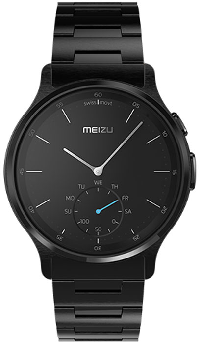 Meizu Mix Steel, Black смарт-часыMZWA1S-S-BK Meizu Mix Steel, Black смарт-часыMZWA1S-S-BKЛёгкие умные часы с кварцевым механизмом Meizu Mix. Корпус, циферблат, стрелки и браслет умных кварцевых часов Meizu Mix изготовлены из ювелирной стали. Она устойчива к коррозии, высоким температурам и износу. Прекрасная комбинация надёжных материалов и утончённого дизайна.Элегантное сапфировое стекло. Твёрдость сапфирового стекла равна 9 и уступает лишь алмазу. Такое стекло выдерживает царапины, удары и высокие температуры. Вы не будете разочарованы.В умных часах Meizu Mix установлен швейцарский часовой механизм, известный благодаря своей долгой истории и мастерству изготовления. В часах сочетаются функциональность умных часов и продолжительный срок службы с традиционной точностью и надёжностью.Легкие умные часы Meizu плотно сидят на запястье. Теперь вы больше не пропустите входящий звонок, SMS или сообщение в мессенджере. В часах возможно настроить будильник и напоминания.Высокоточный сенсор отслеживает ваши передвижения и подсчитывает потраченное количество калорий и показывает ежедневную физическую активность. Если вы переключились на малый циферблат, с помощью секундной стрелки вы можете выбрать информацию для отображения, например, физическая активность за неделю. Переключаться между режимами очень просто.Не можете найти свой телефон? Нажав на кнопку на часах, вы можете включить проигрывание рингтона на смартфоне.В часах Meizu Mix установлена батарея способная работать до 240 дней, поэтому вам больше не будут надоедать ежедневные зарядки аккумулятора. Часы выдерживают погружение в воду на глубину до 30 метров, но брать их с собой в сауну не разрешается.